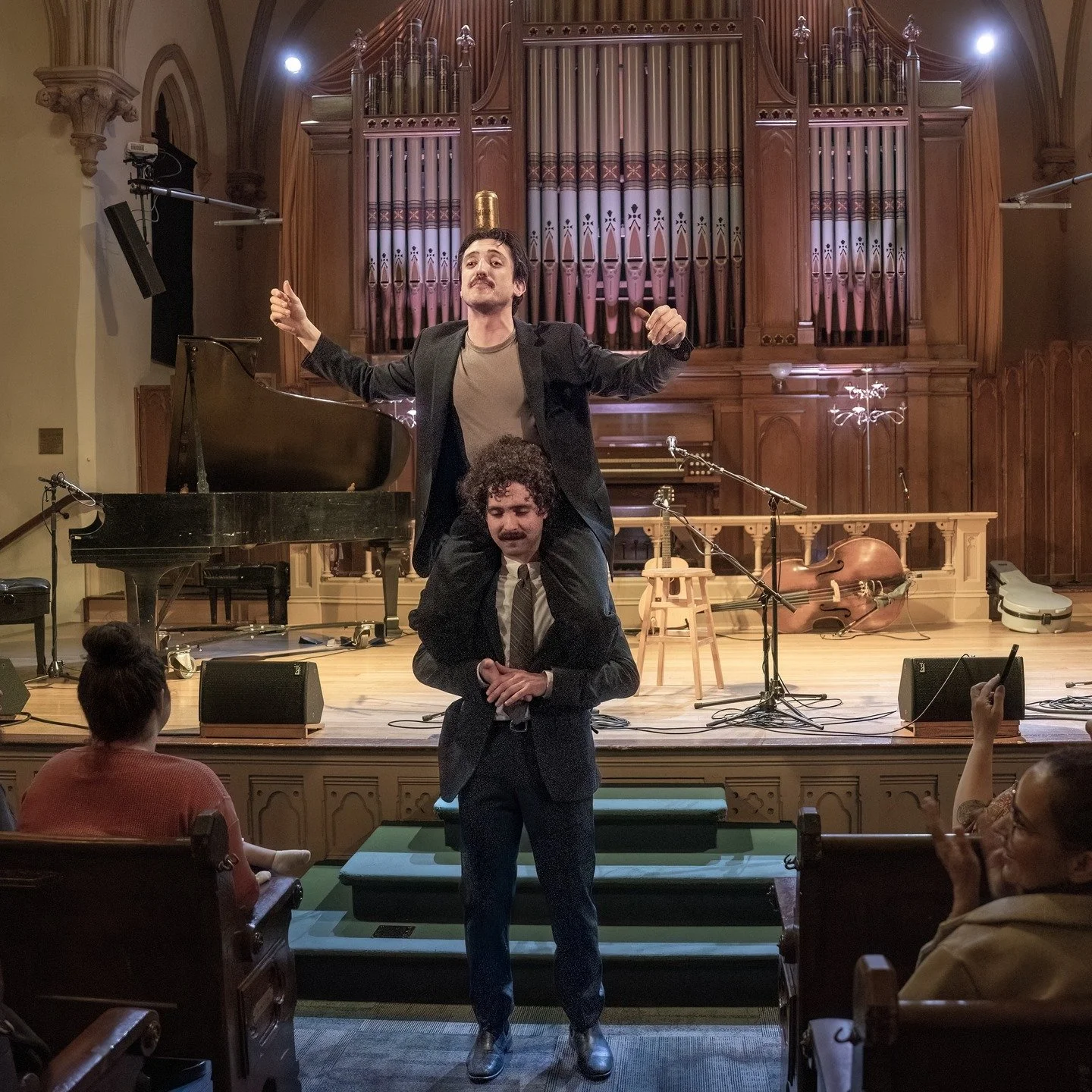 The fans of Johnny Franco and His Real Brother Dom filled The Old Church tonight. These two have created a large PDX following with their performances at Laurehurst Park, The Next Waltz, Pickathon and of course every dive bar east of the river. The r