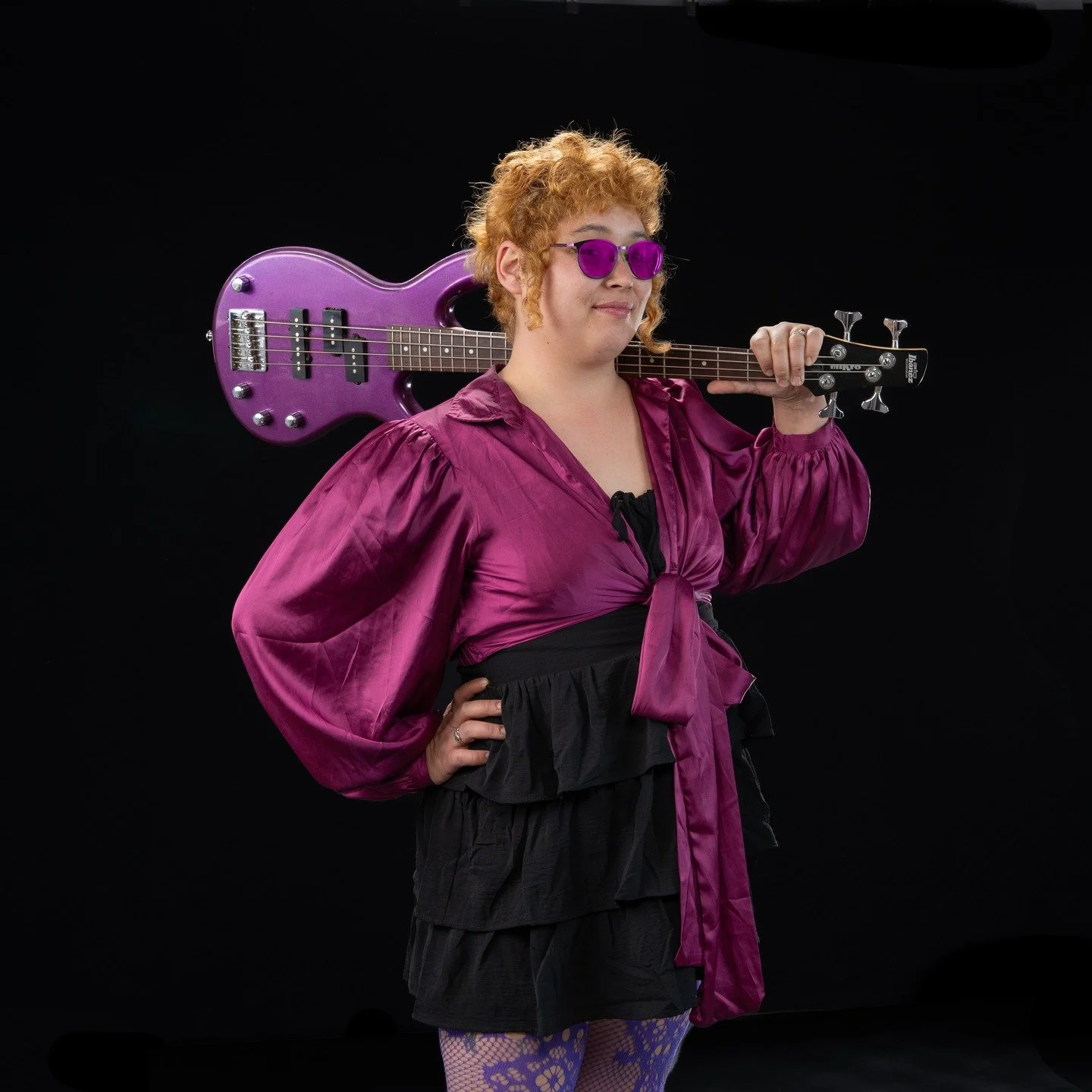 Naomi Tatsuoka set a purple tone all afternoon in Becker Canyon Studio. Naomi often performs with her husband guitarist Josh Makosky. They have earned the high regard of local musicians and audiences for their talent. Naomi comes by it naturally as h