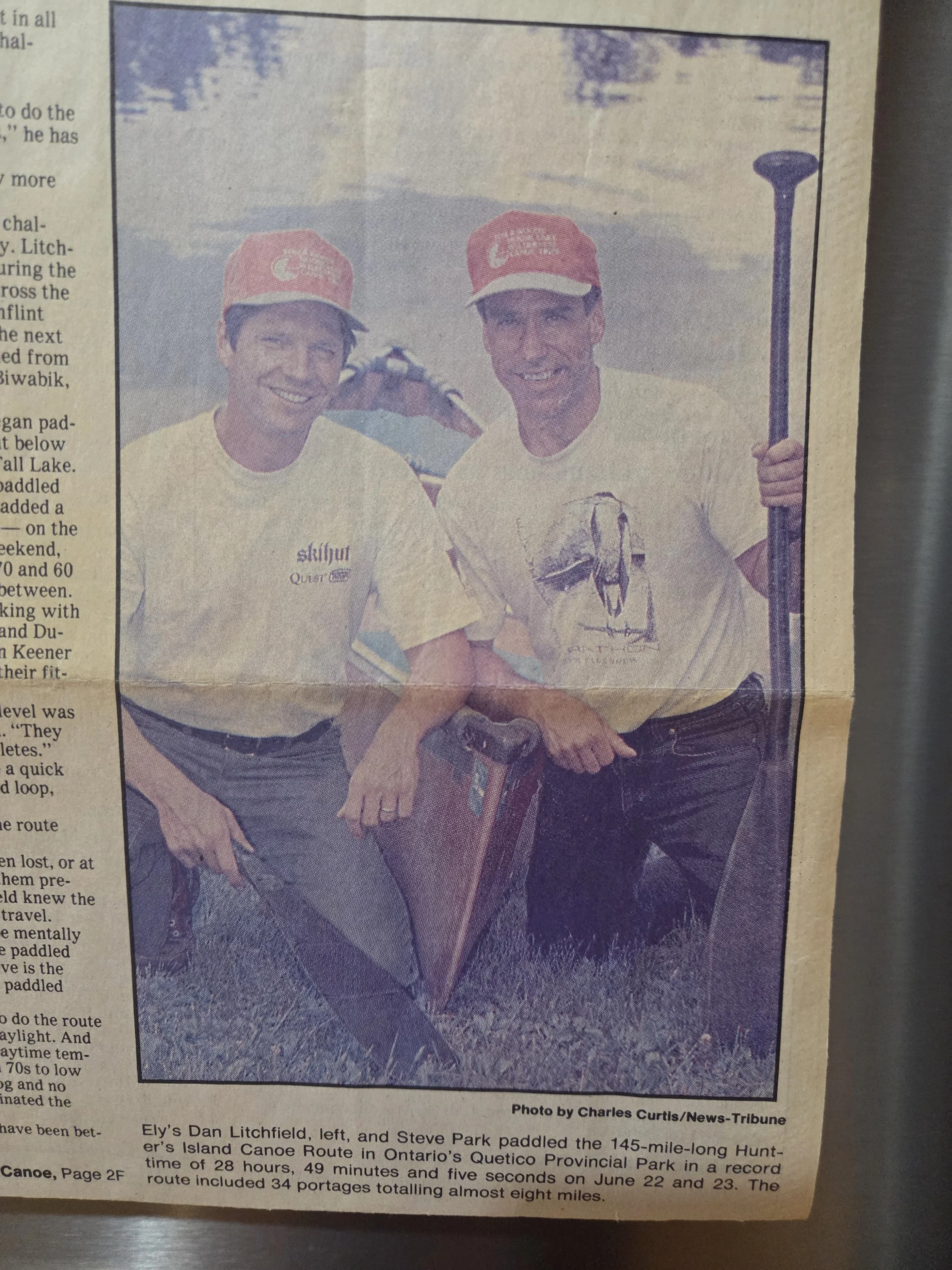 Dan Litchfield and Steve Park on the Hunter's Island route in Manitoba