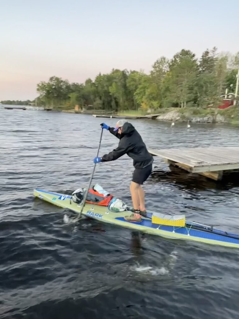 Mike Ward on the Kruger-Wadell Border Challenge route, MN/Canada border
