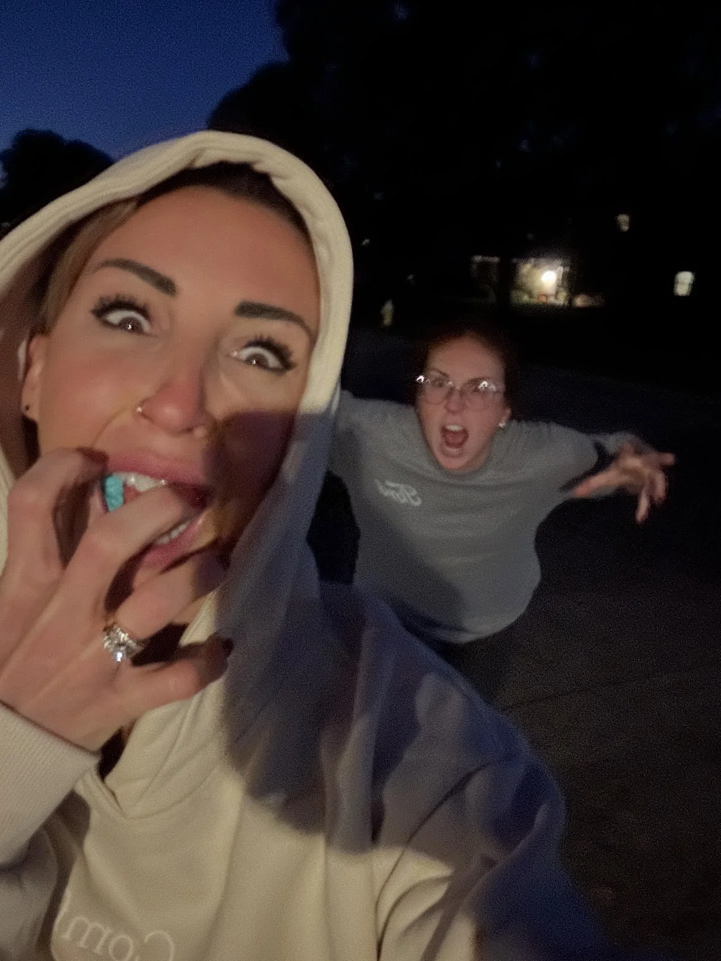 Never walk alone! #nighttimewalk #step #challenge #stayfitdontquit #kbsfam