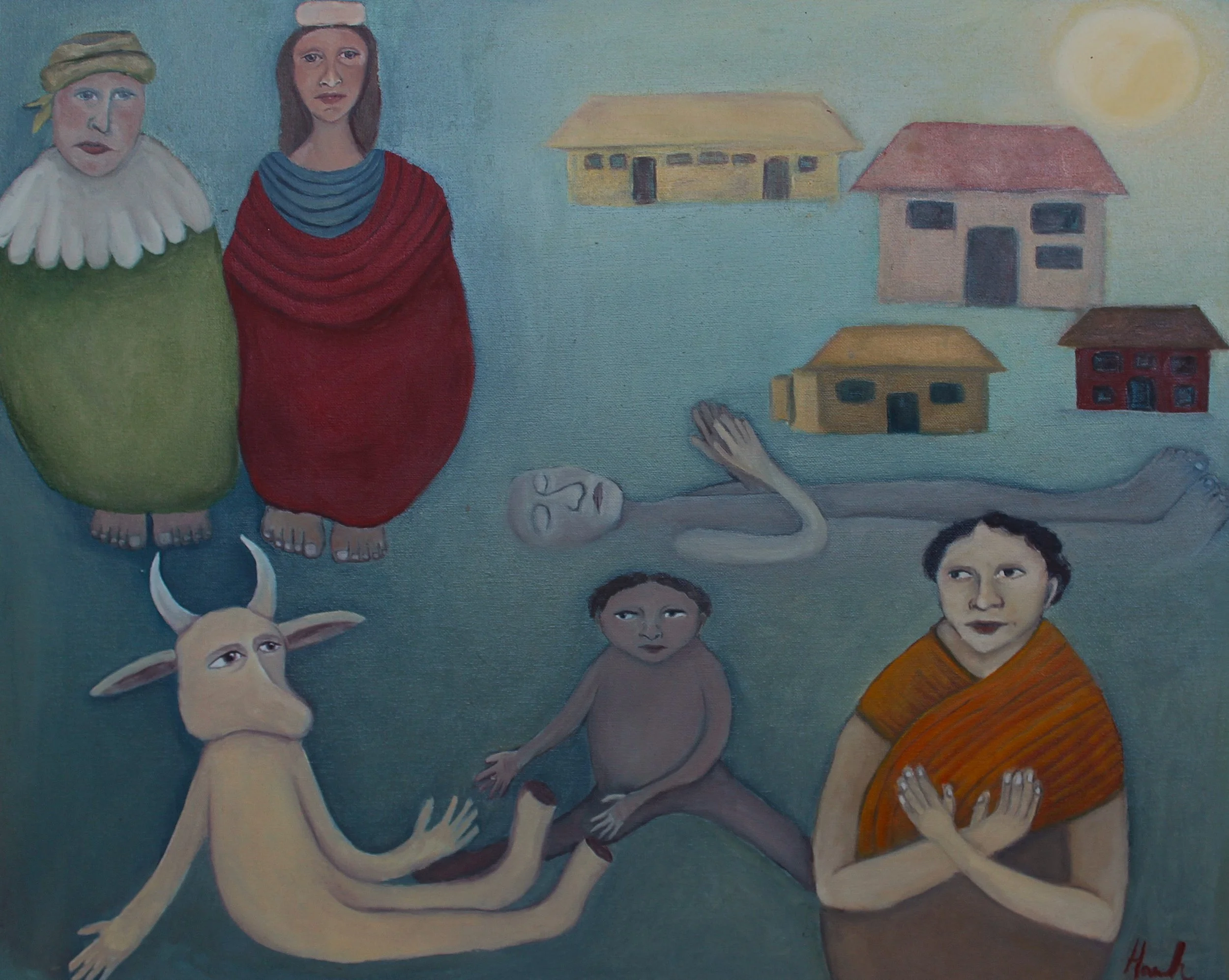 "Village Blue" 2024
Sold