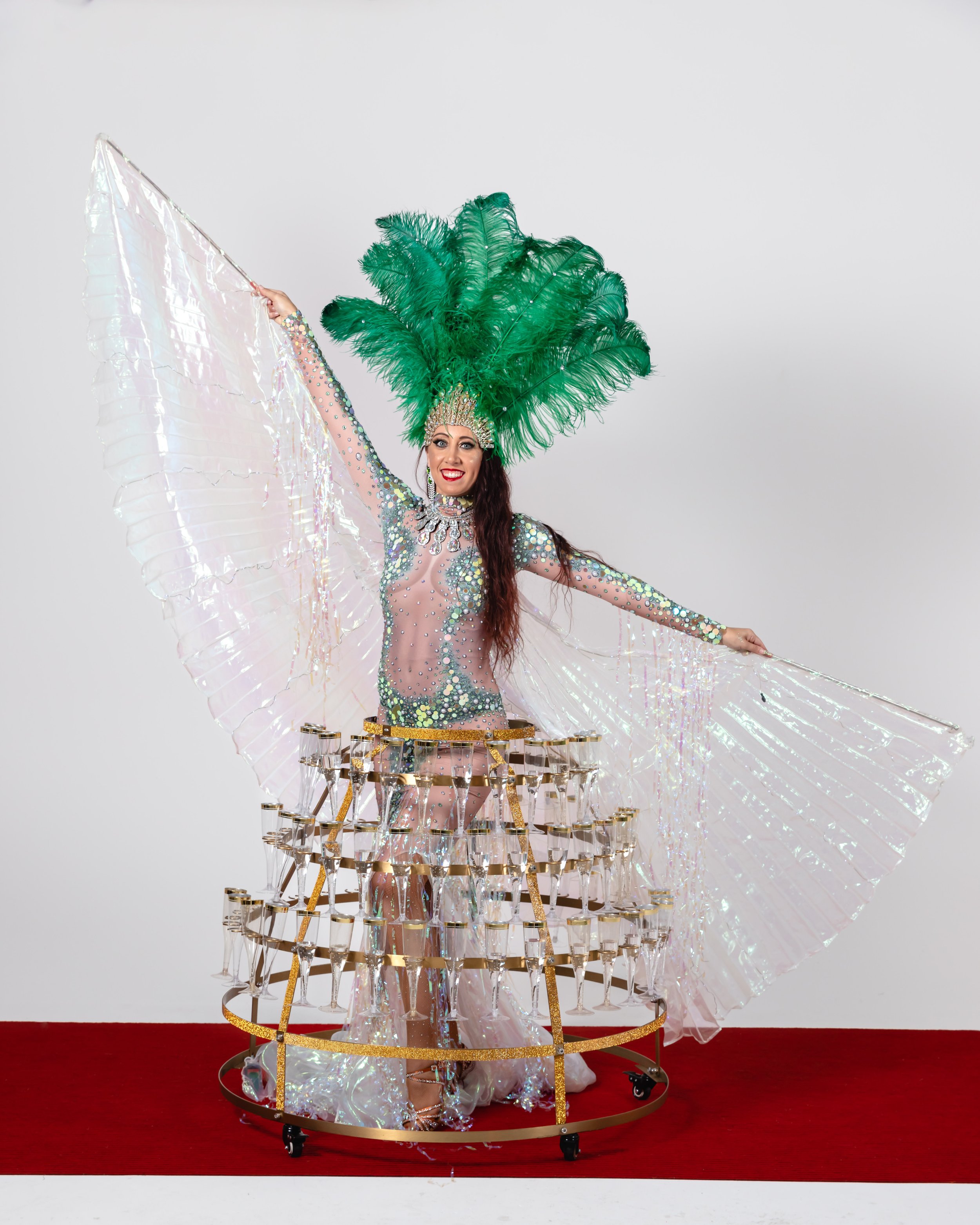 strolling champagne skirt for hire