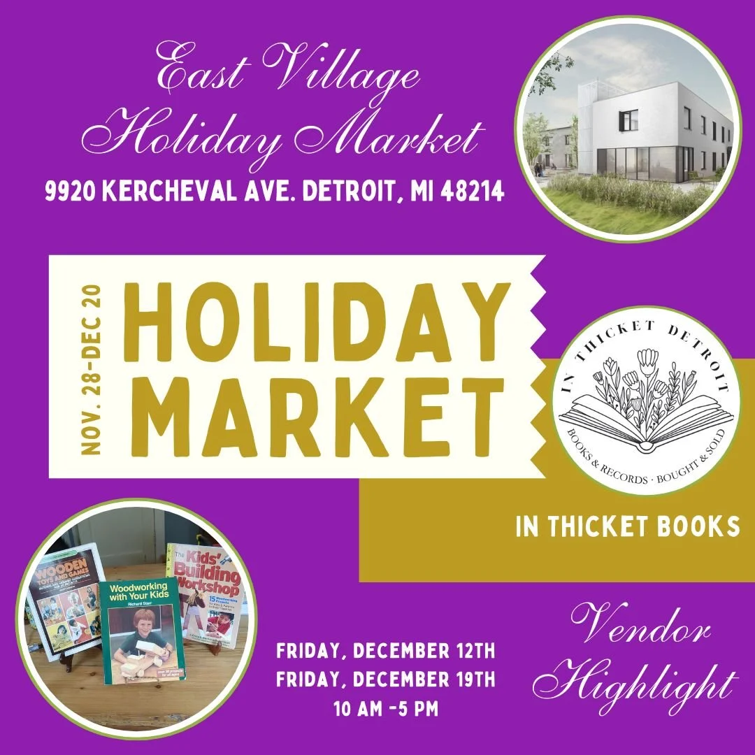 Tomorrow, Detroit! We'll be at @veseylanegoods (9920 Kercheval) from 10am-5pm for their holiday market, alongside some other great makers, retailers, and community builders.

We've got books for all your holiday gifting, and for all ages, or for your