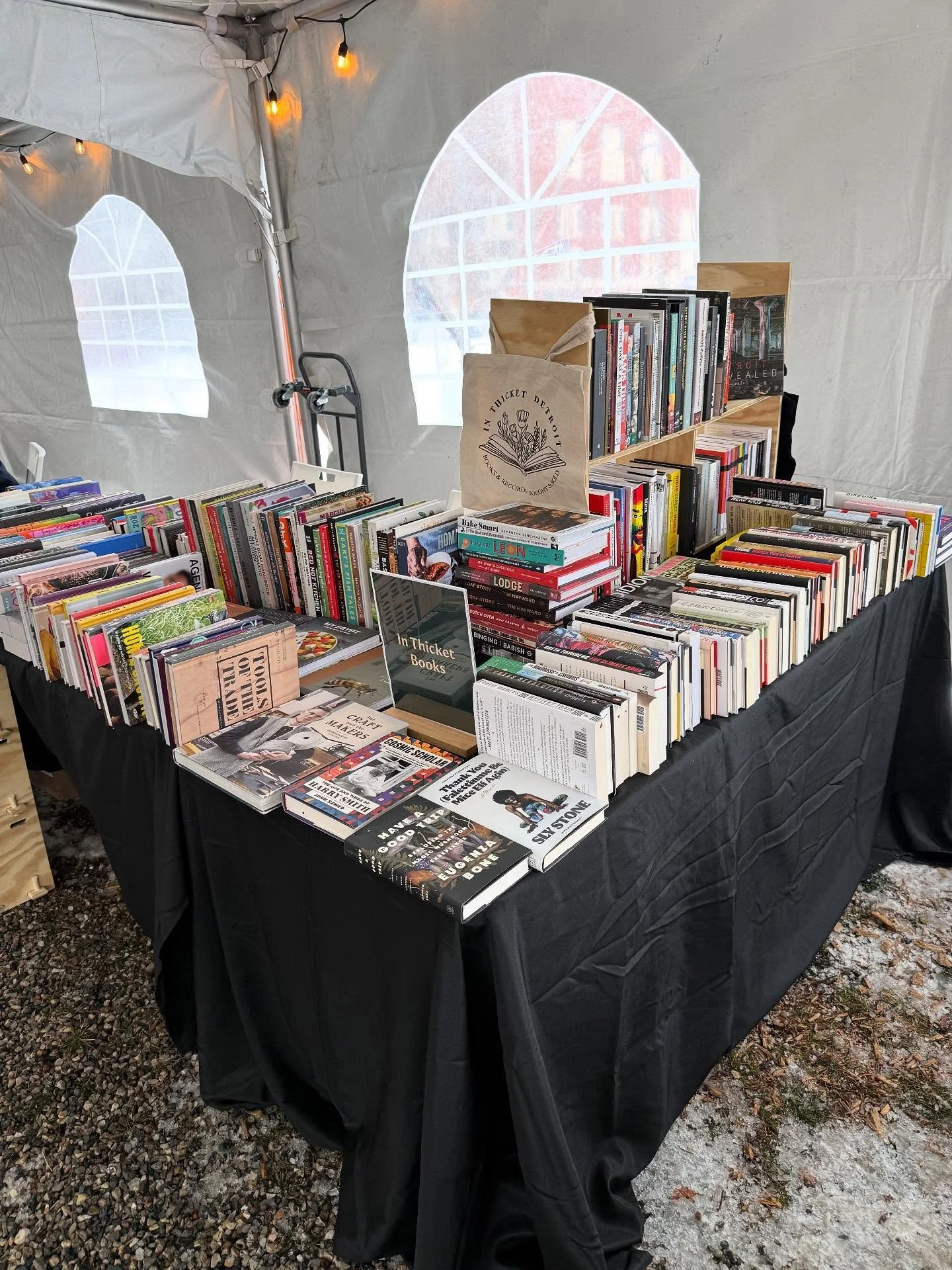 We&rsquo;re out in the tent at the @lanterndetroit along with @lavenderandpinesco @bowerbird.home.detroit and @insideoutliteraryarts spreading some holiday cheer. Stop on by for gifts for your friends, family, and self.