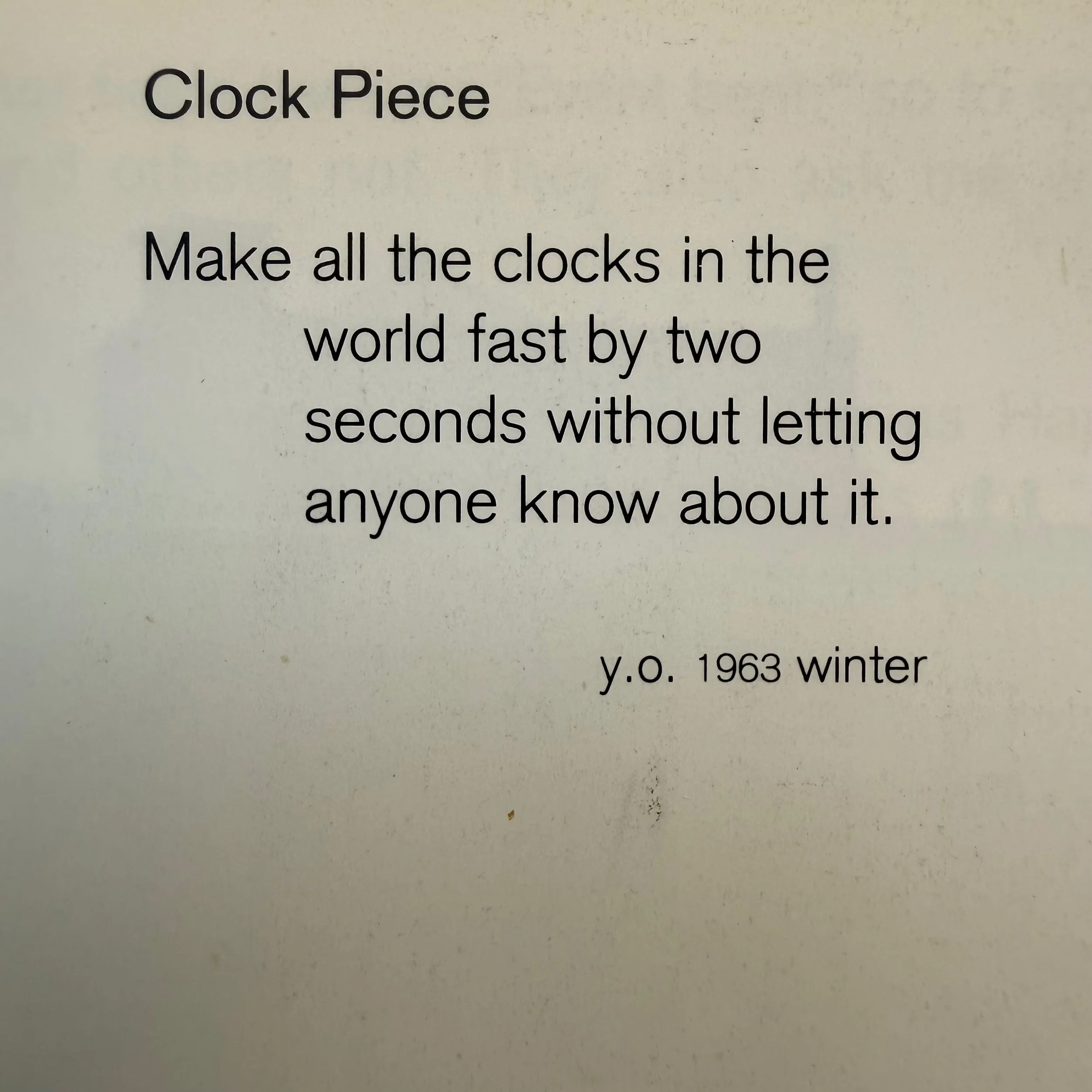 A great introduction to the breadth of Yoko Ono's works--from the early Fluxus action pieces, through the sculptures, political actions, corporeal pieces, films, music--it's pretty much all in this one (and wonderfully narrated throughout by Barbara 