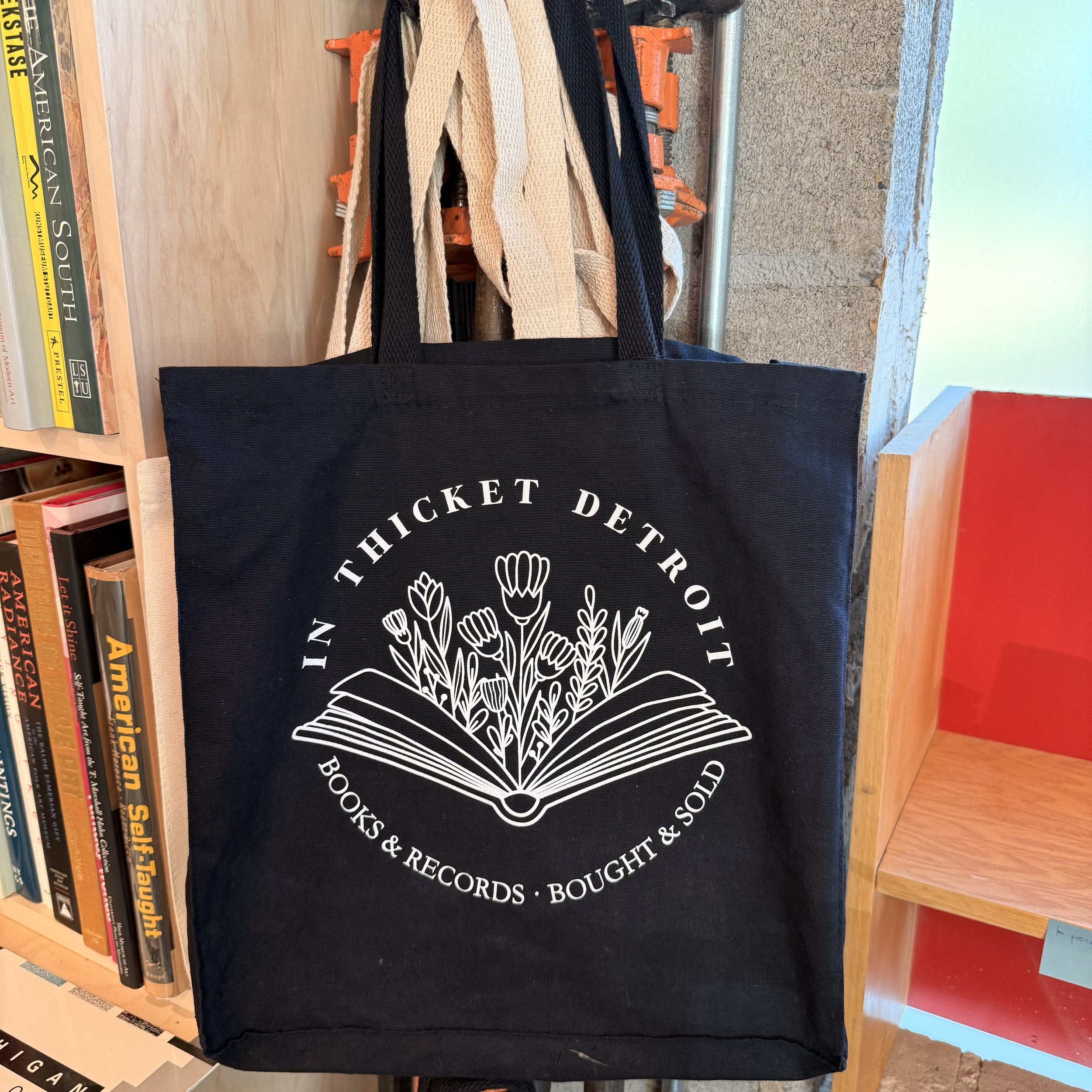 In Thicket Detroit Canvas Tote Bag Black