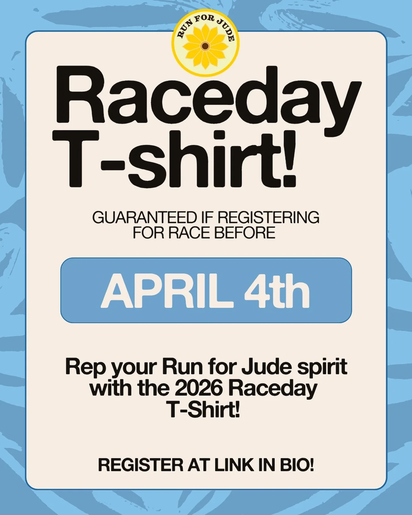 The deadline to register for the race and guarantee a t-shirt on race day is approaching! Don&rsquo;t forget to sign up, you won&rsquo;t want to miss adding this year&rsquo;s shirt to your collection!🏃&zwj;♀️💛