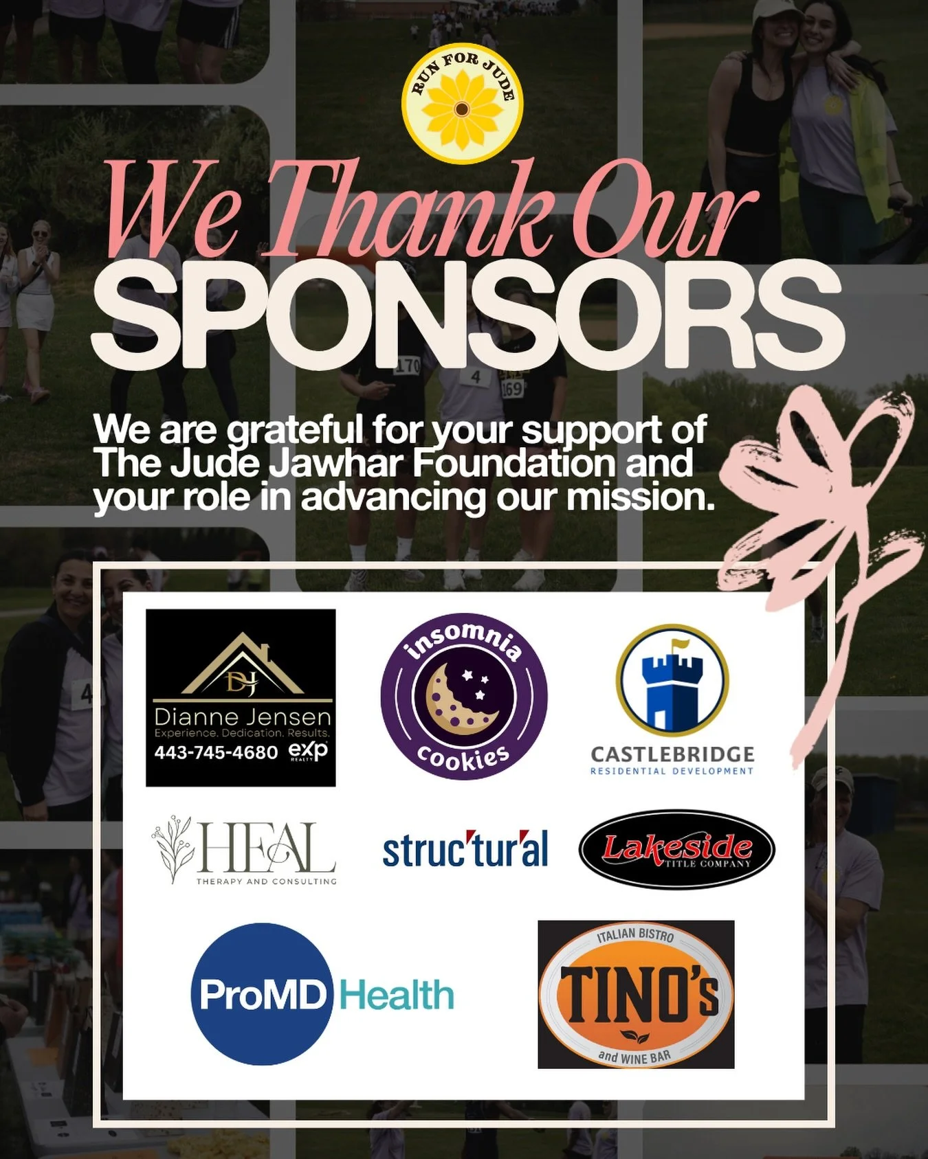 We are so incredibly grateful for the amazing sponsors who made this year&rsquo;s 5K possible 💛

Your generosity, support, and belief in our mission allow us to continue funding critical pediatric oncology research, supporting aspiring nursing stude