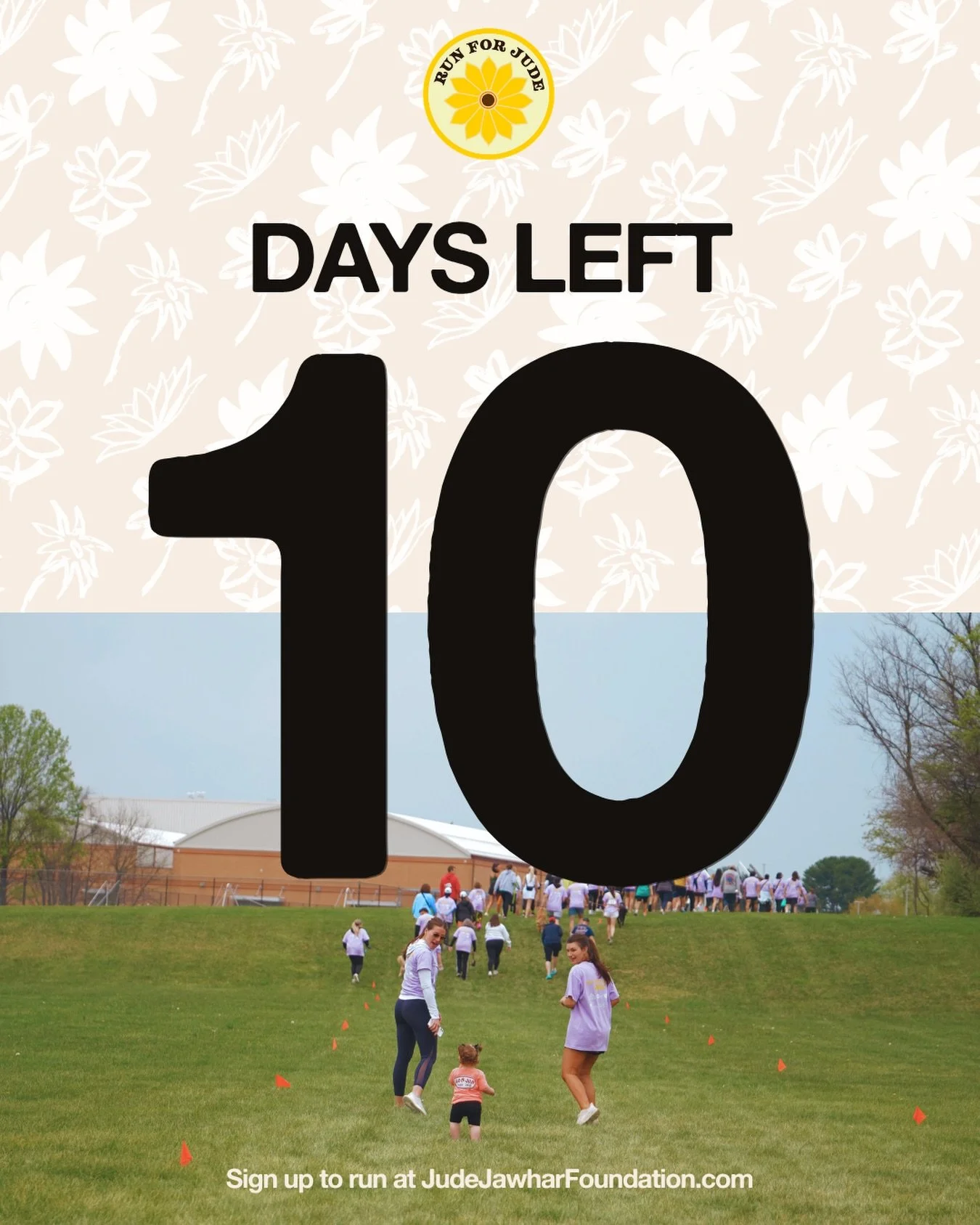 And the countdown begins! 10 days left until our 6th annual Run for Jude 5k! Are you registered yet? See you there 🏃&zwj;♀️🏃🏃&zwj;♂️