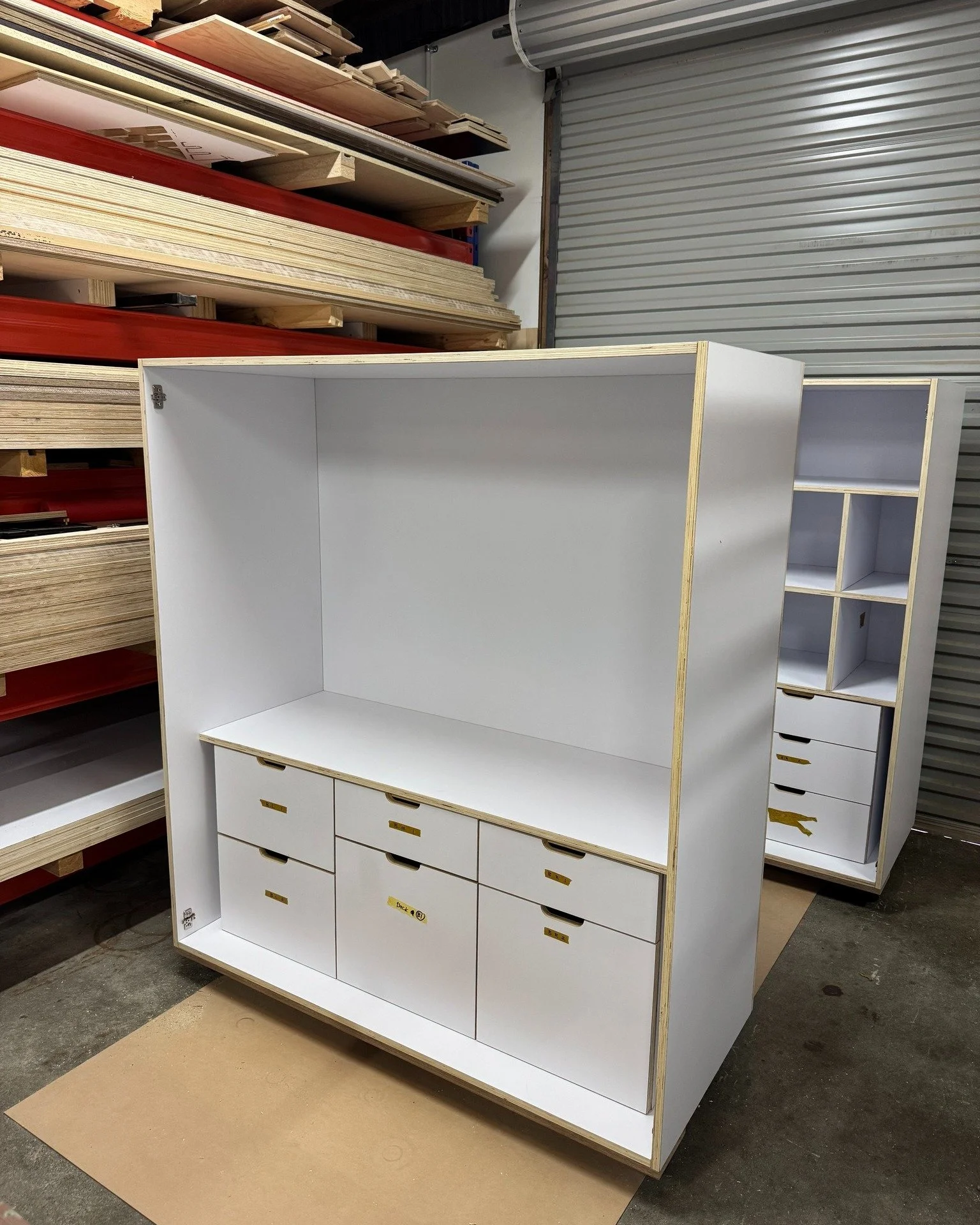 We love a variety of work; this wardrobe uses design from @harveywoodcraft, Meranti and Supalam from @plymasters_nz, fittings from @blumnewzealand and @lamello_deutsch joining. #customfurniture #plywood #plywoodfurniture #nzmade #nzfurniture