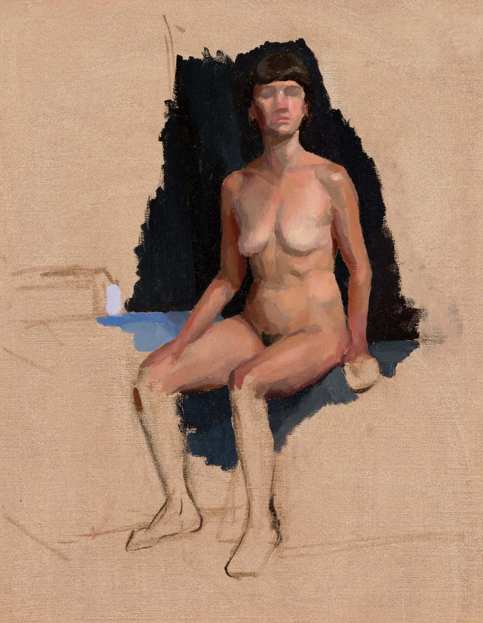 Morgan from life. Oil on linen.
