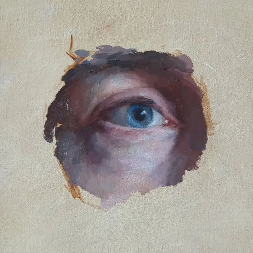 Portrait study. 20 x 20 cm. Oil on linen