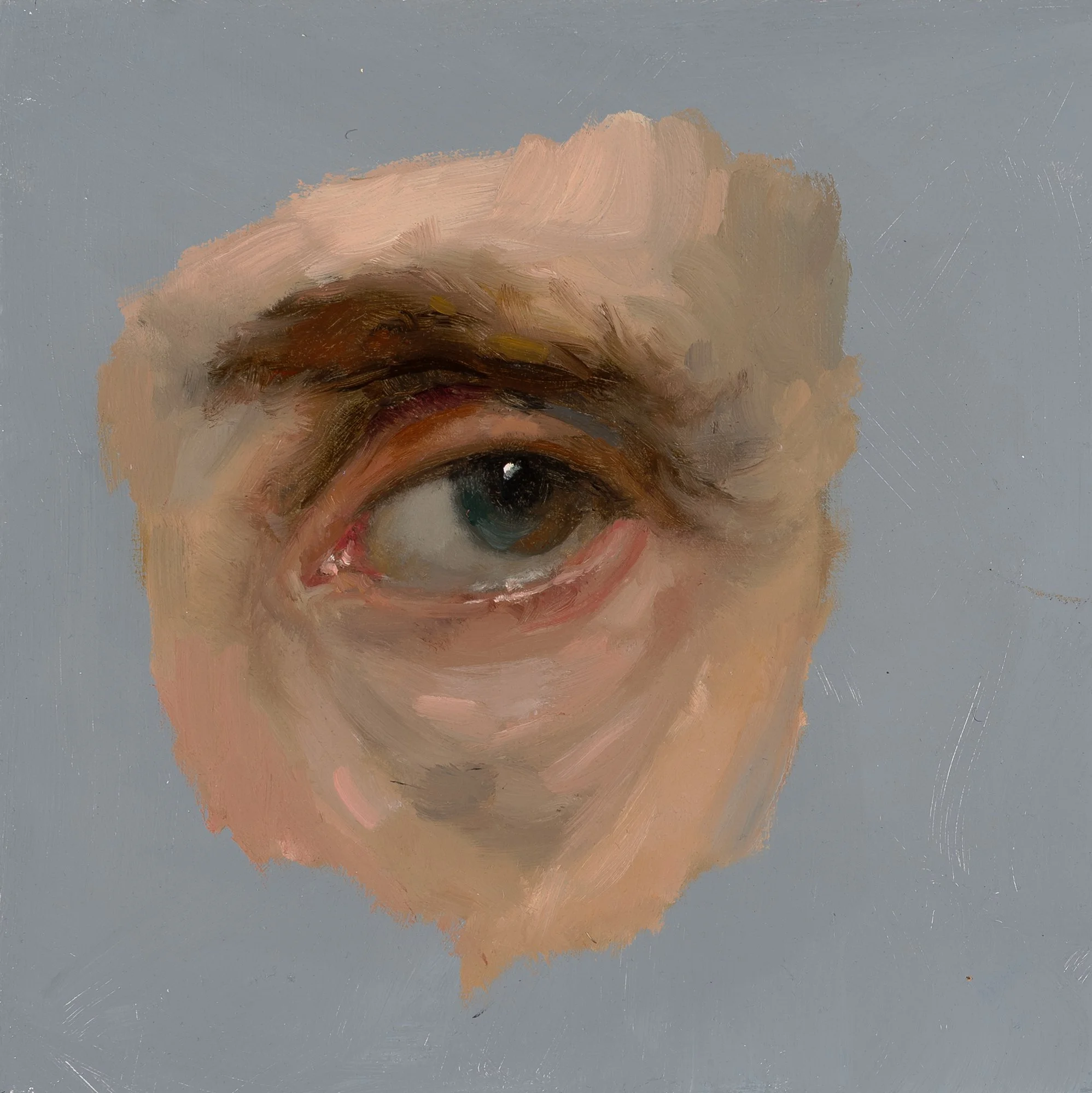 Eye Master Copy. Oil on wood.