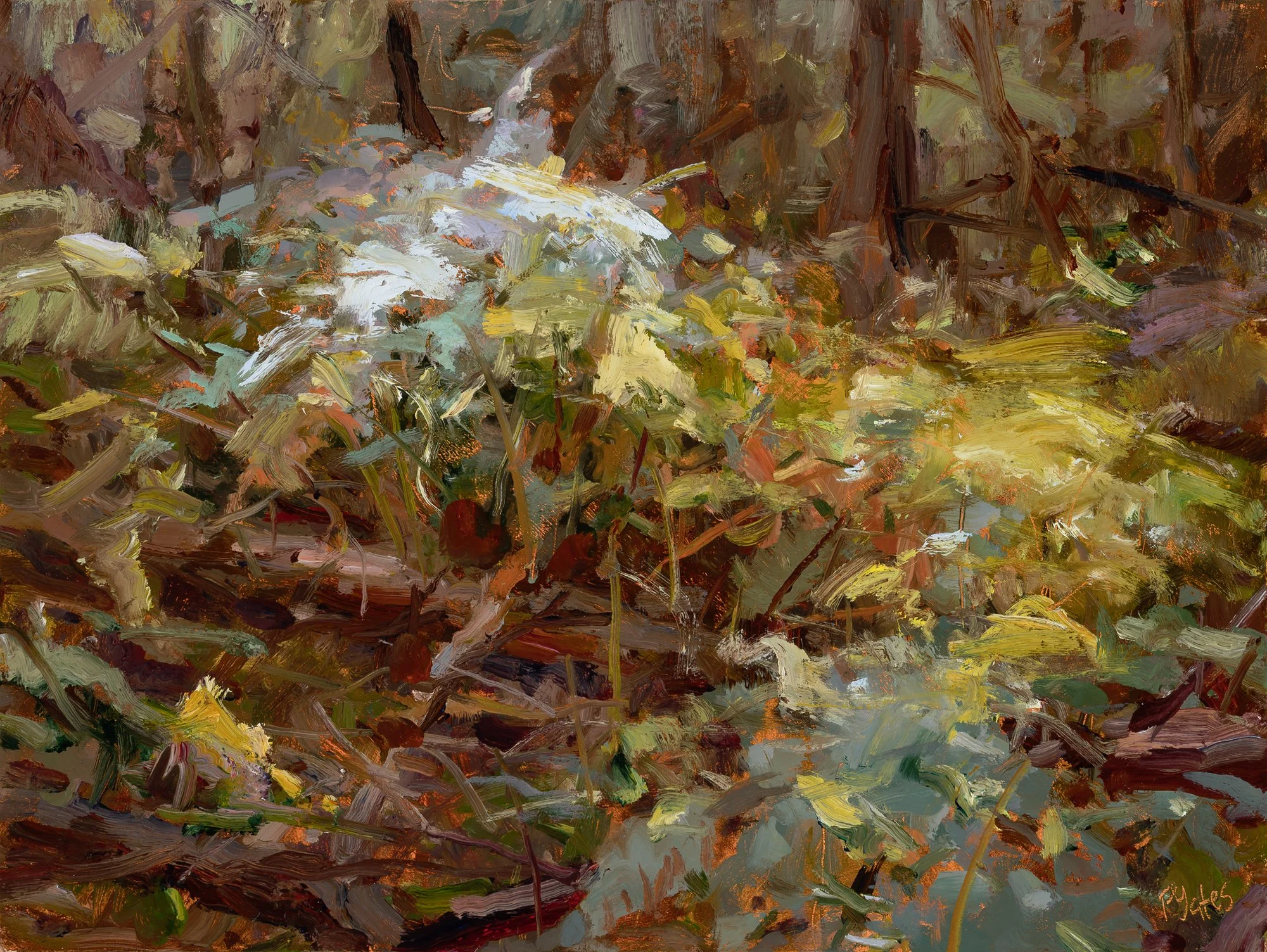 Bracken 1. Oil on wood.