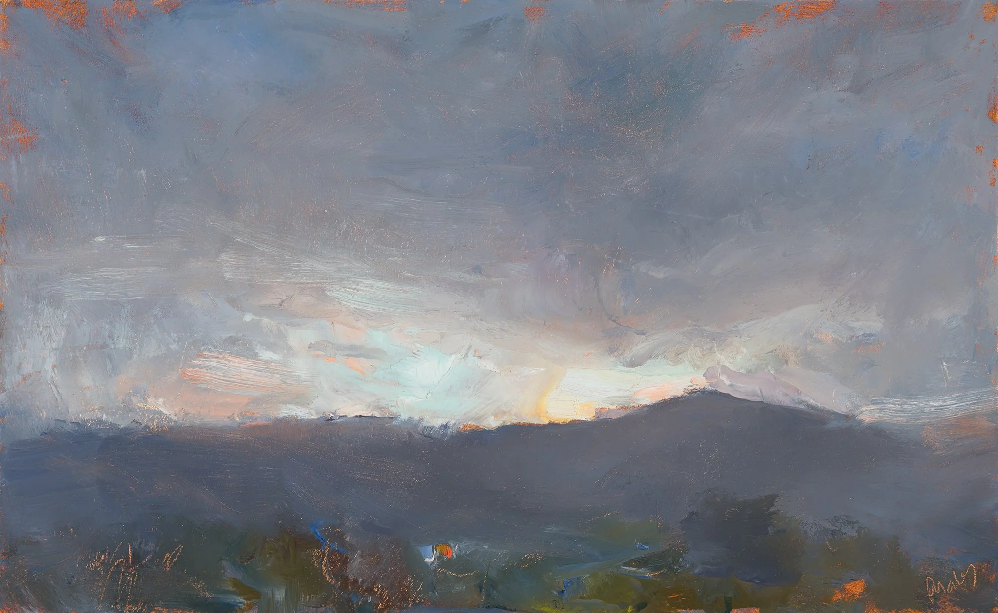 Light of Winter. Oil on wood.