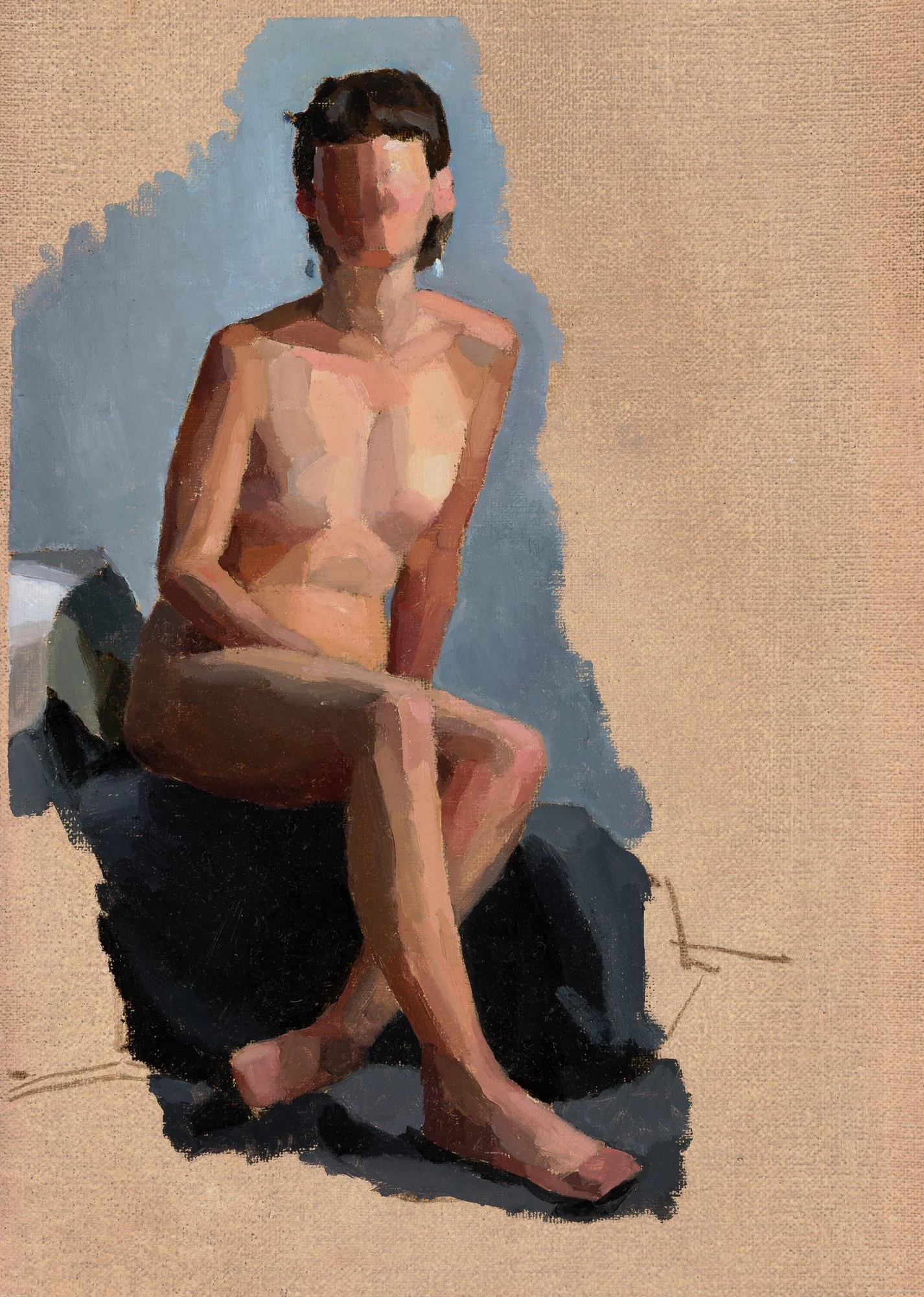 Morgan from life 2. Oil on linen.