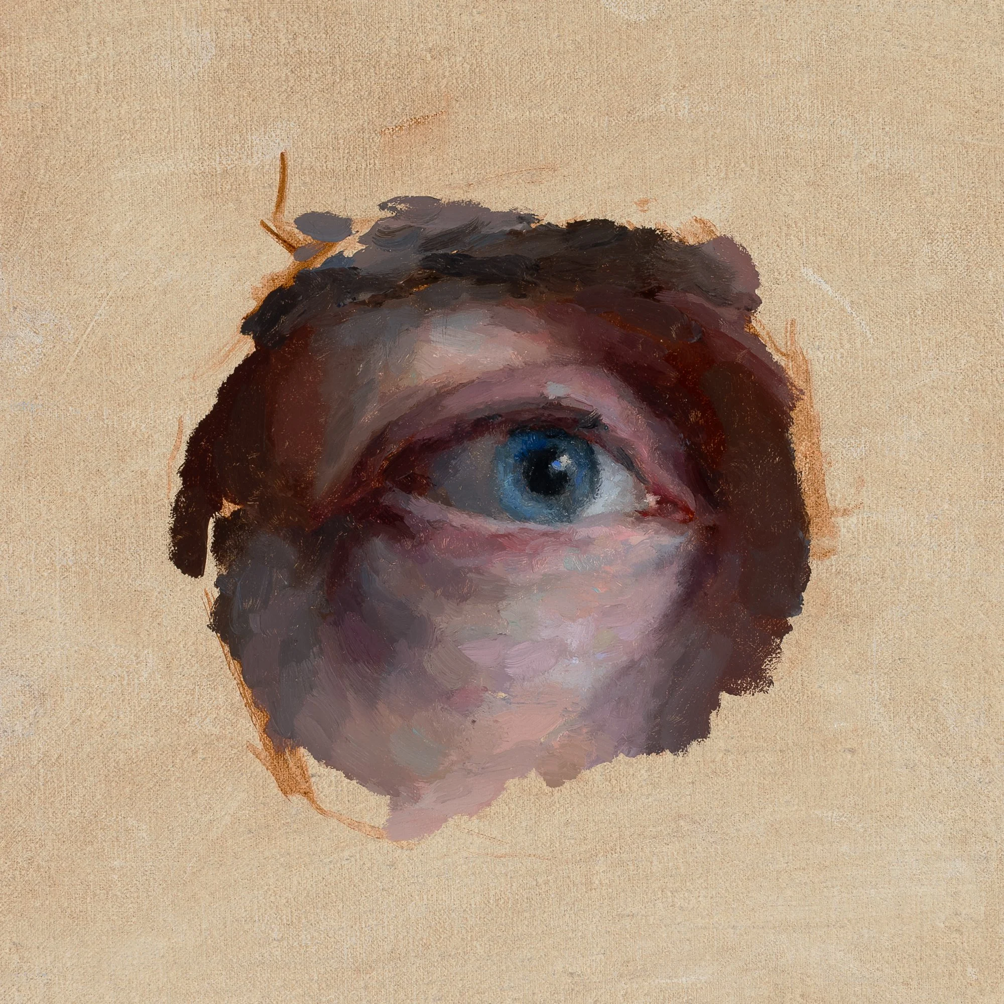 Portrait study. 20 x 20 cm. Oil on linen