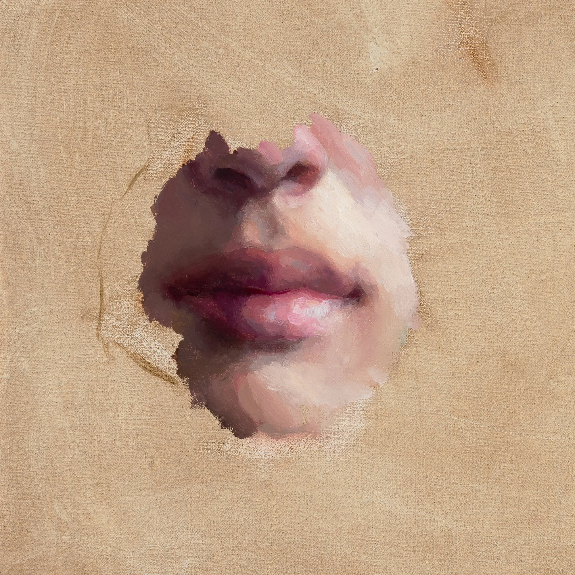 Portrait study 2. 20 x 20 cm. Oil on linen