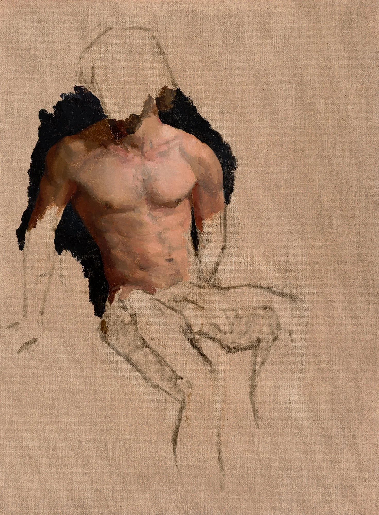 Angelo from life. Oil on linen.