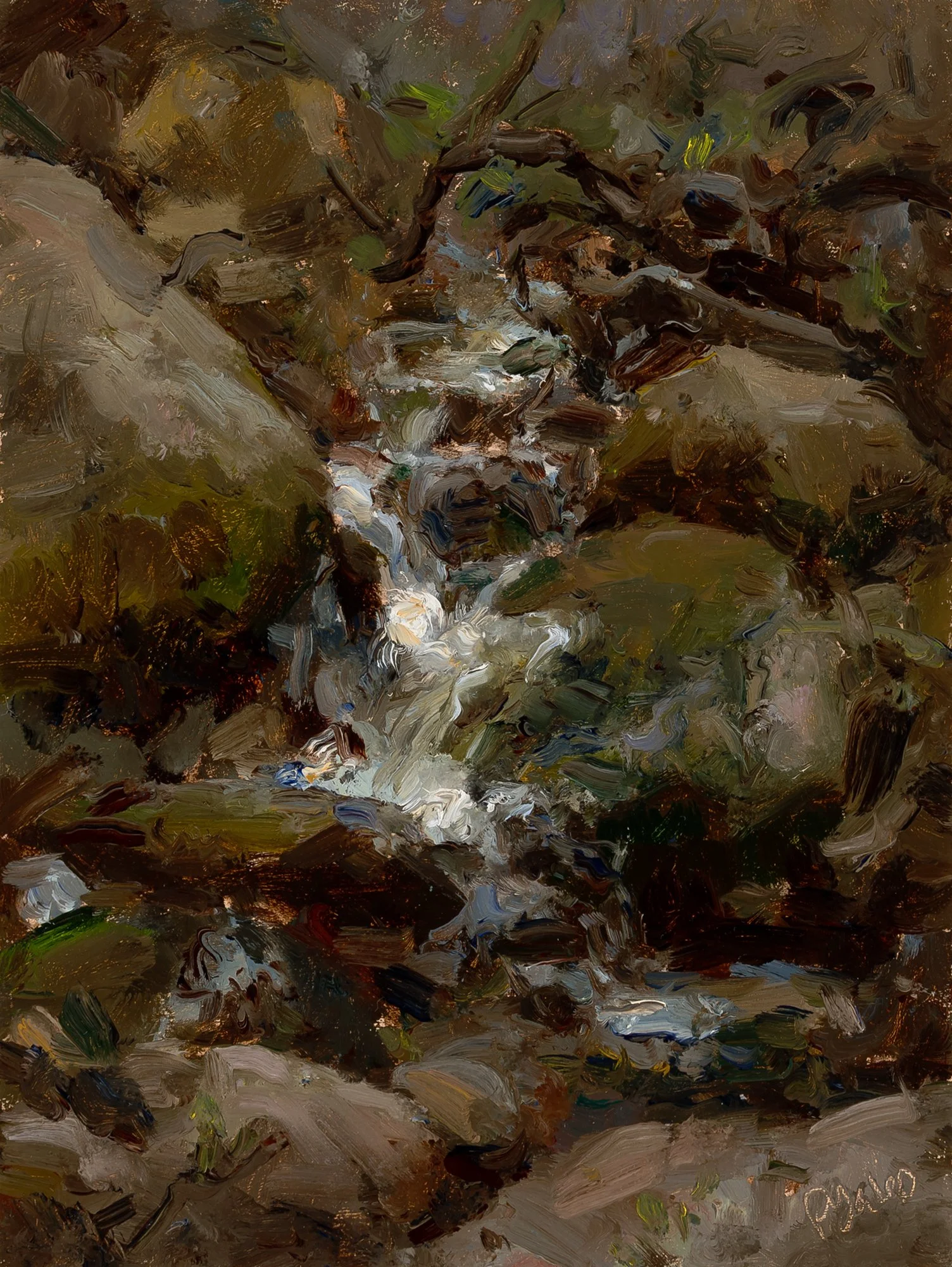 Minanya kitina 7. Oil on wood.
