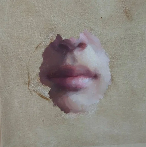 Portrait study 2. 20 x 20 cm. Oil on linen