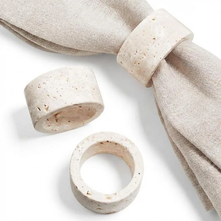 TRAVERTINE NAPKIN RINGS