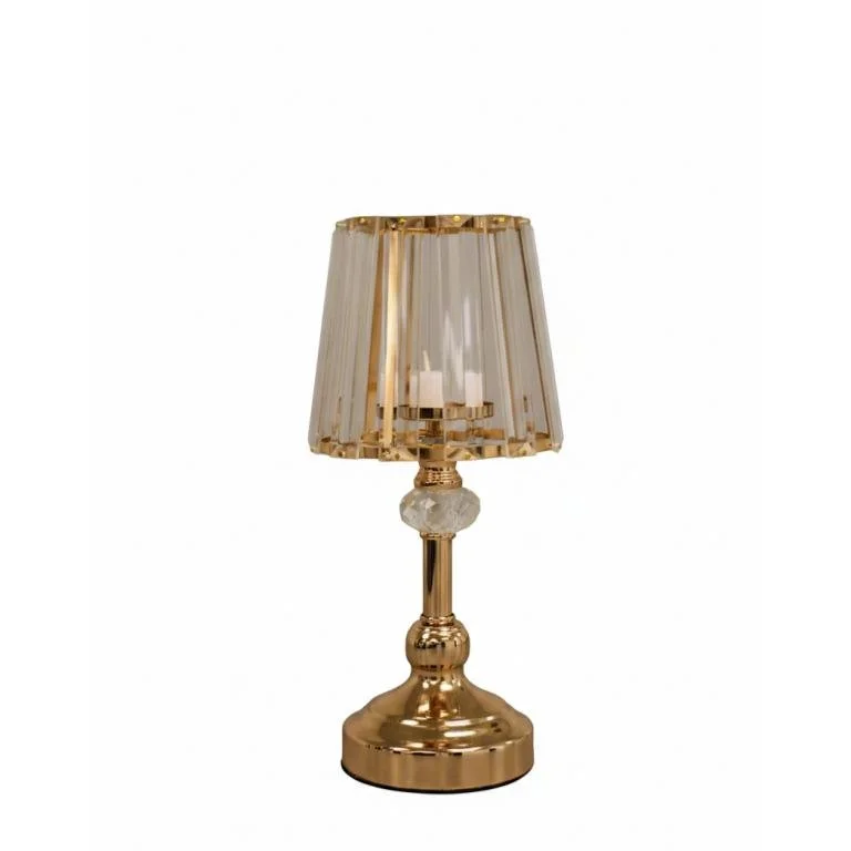 11" Gold Acrylic Tealight Lamp