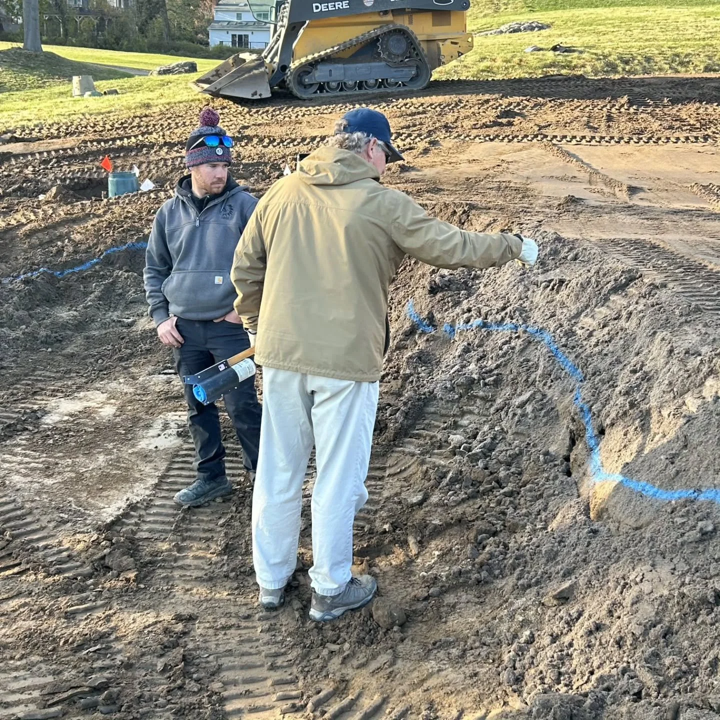 @devries_designs_golf on site today restoring the 5th green complex.

📷: Steven McGlone