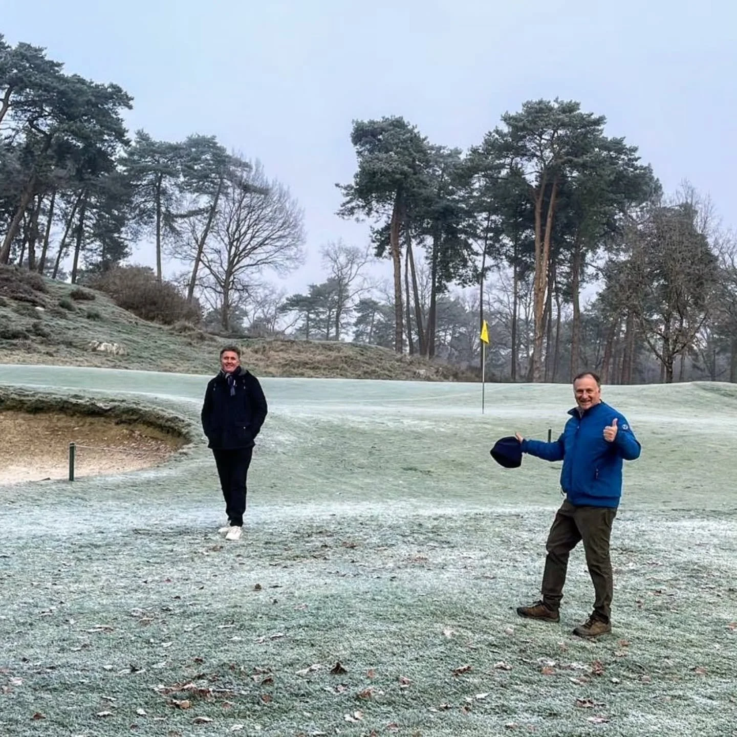 Good friends of our Melbourne office @harleykruse and Simon Hibbins have traded in the southern hemisphere's summer for an arctic blast and are enjoying an icy course walk this morning with board member Alex Villet. The mercury is stuck at -5. Defini
