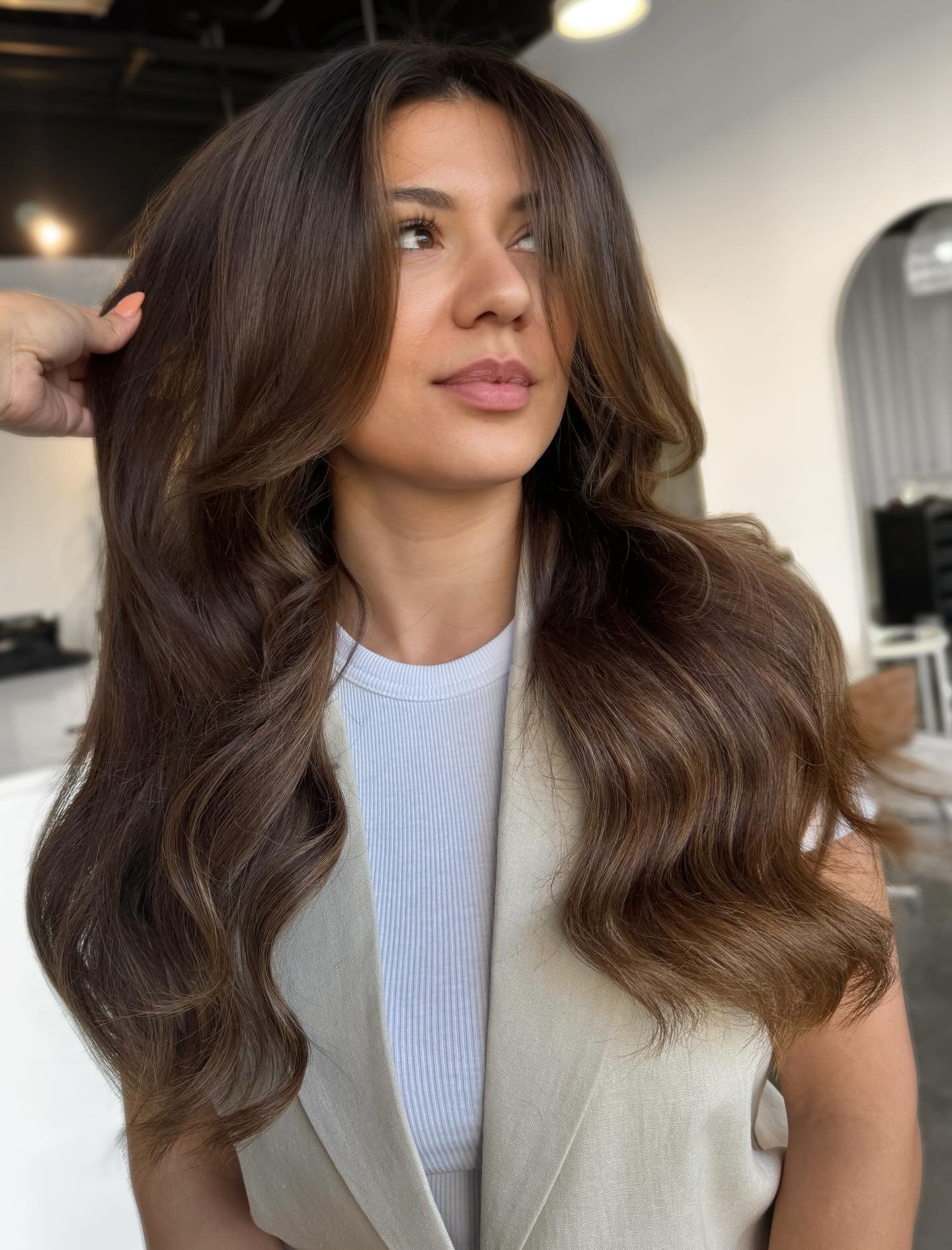 Who else love an expensive brunette? ✨🫶🏼 #hairextensions #melournehairextensions #melbournehairsalon #customhairextensions