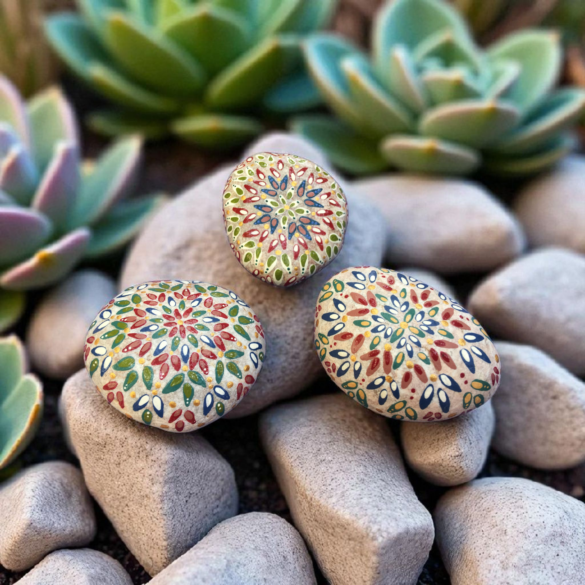 Acrylic on stones 1