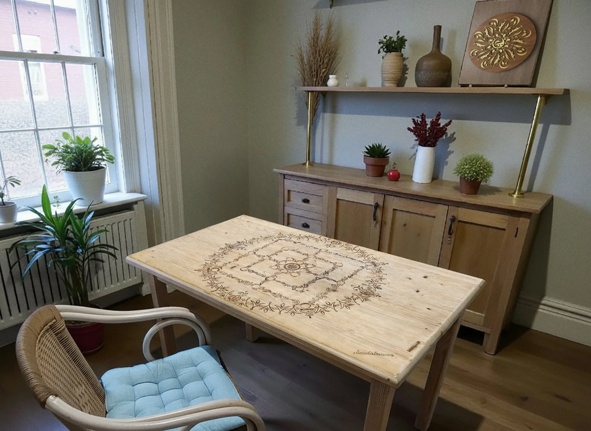 Pyrography Art - table game