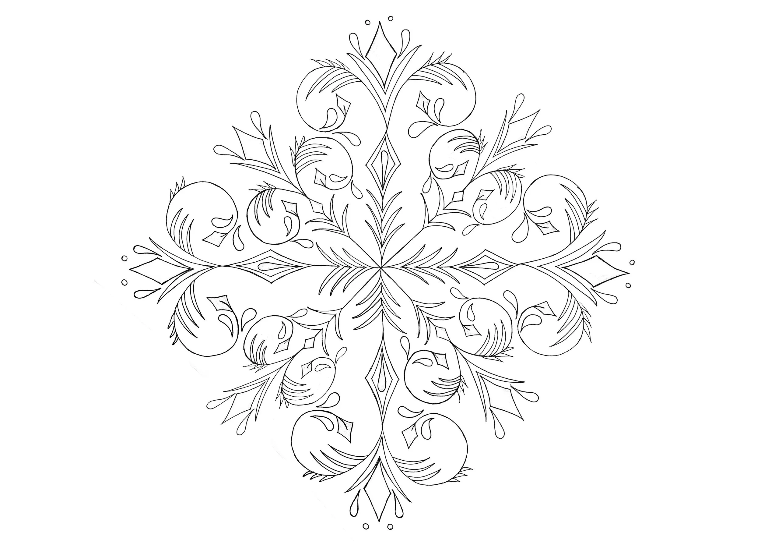 Pen design: snowflake