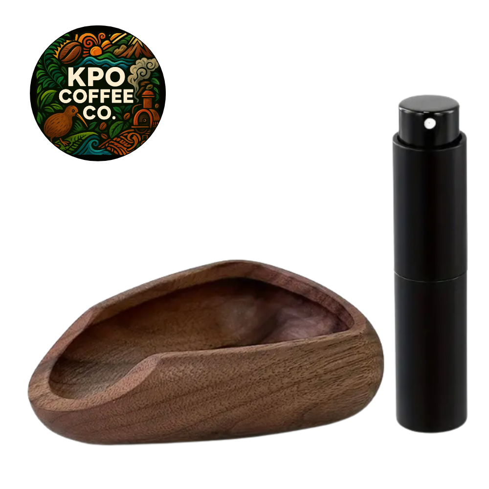 Dose cup and spray bottle