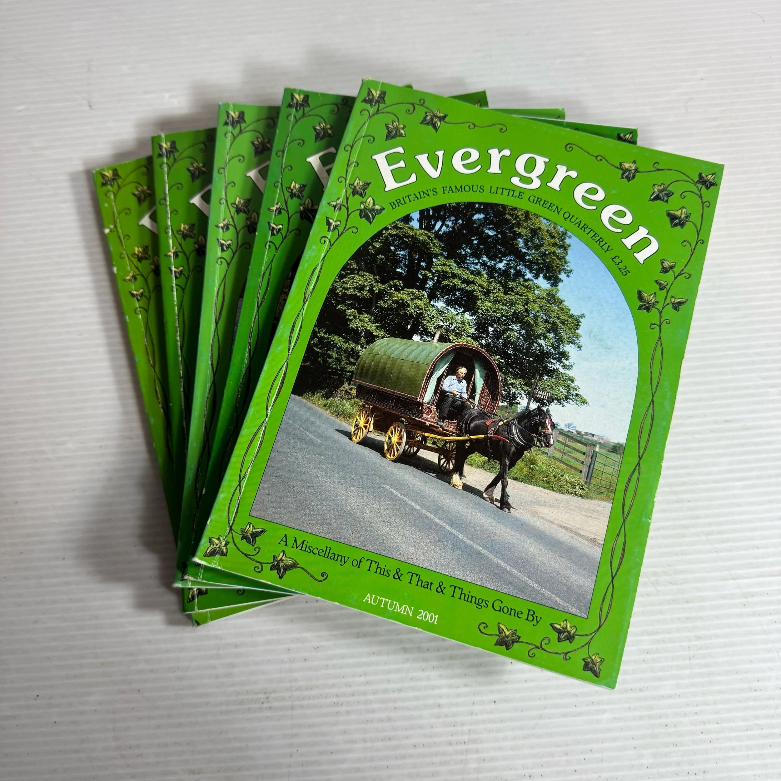 Evergreen Book Bundle X 5 Spring 2001, Summer 2001, Autumn 2001, Winter 2001, Winter 200o/1 (405)