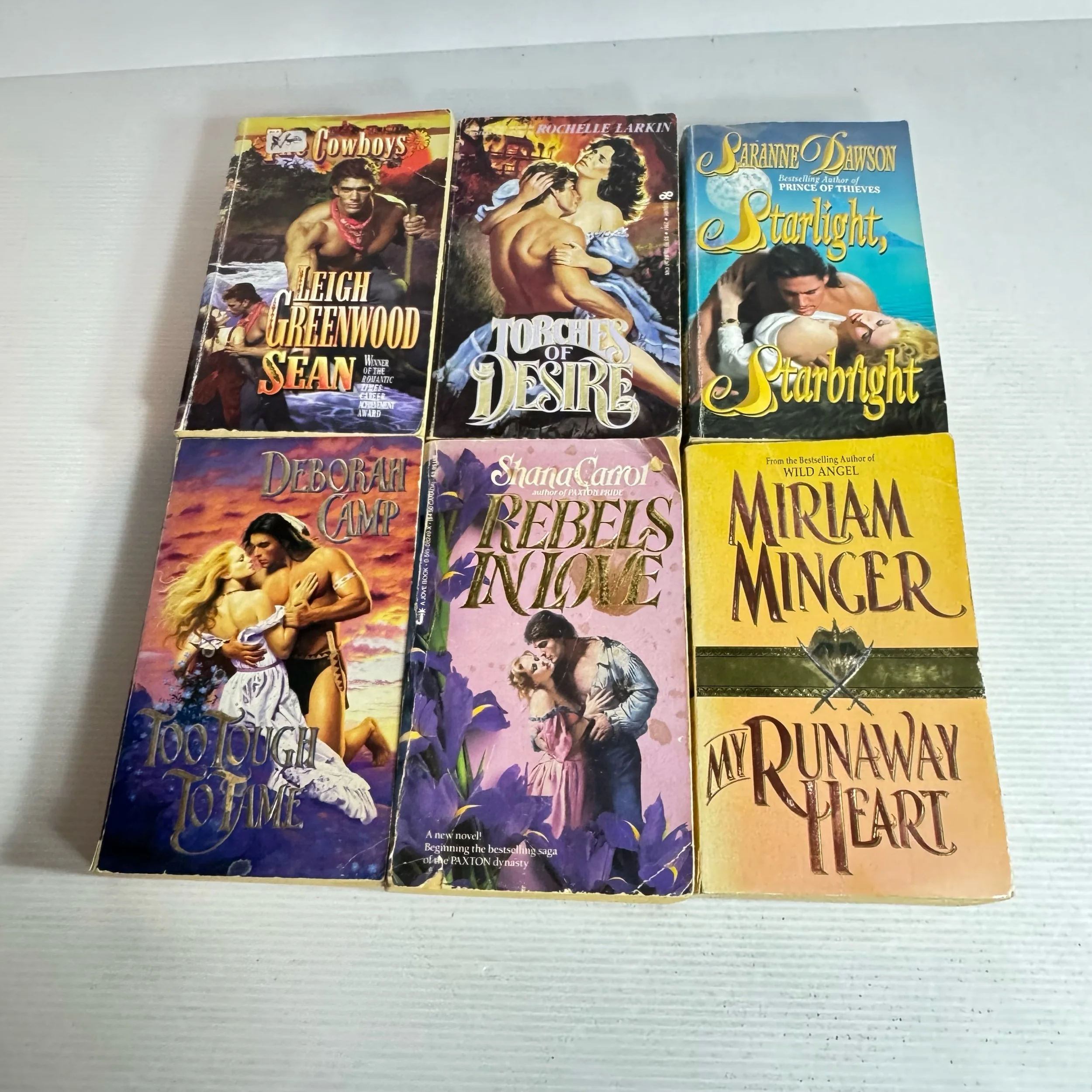Historical Romance Book Bundle x 6 Books Various Titles (Vintage 1999-1979) (258)