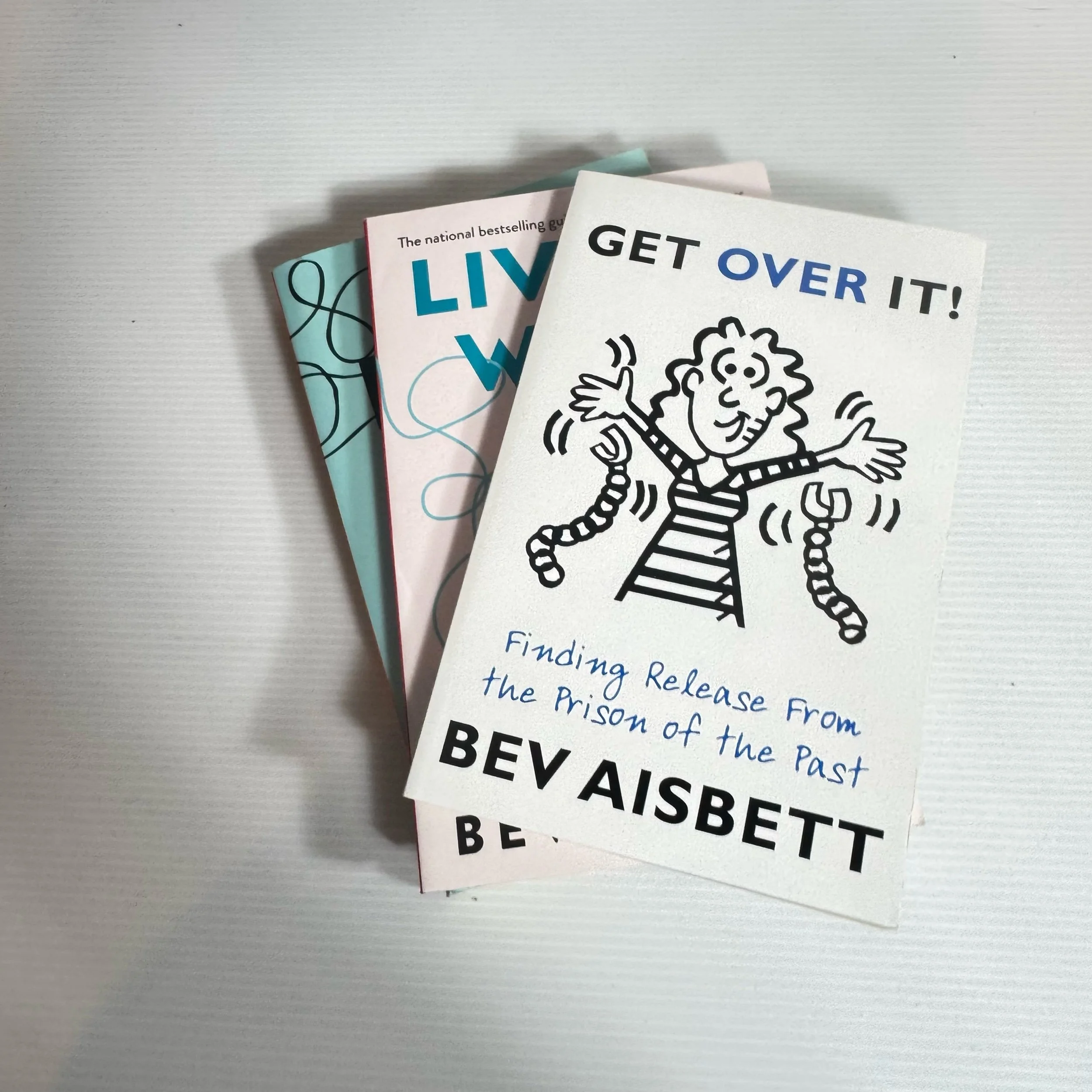 Bev Aisbett Book Bundle x 3 Books : Get Over It, 30 Days 30 Ways To Overcome Anxiety, Living With It  (2125)