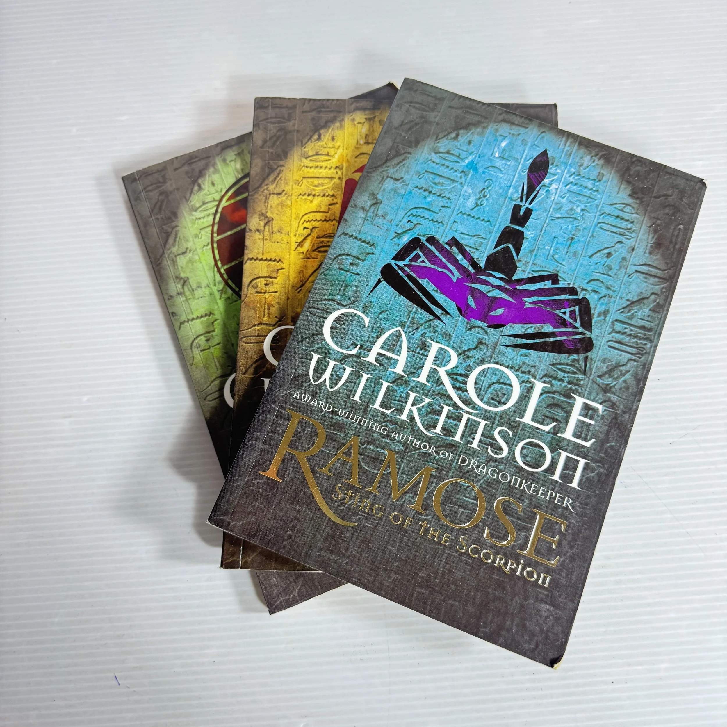 Carole Wilkinson Book Bundle x 3 Ramsoe Prince in Exile / Ramose Sting of The Scorpion / Ramose The Wrath of Ra