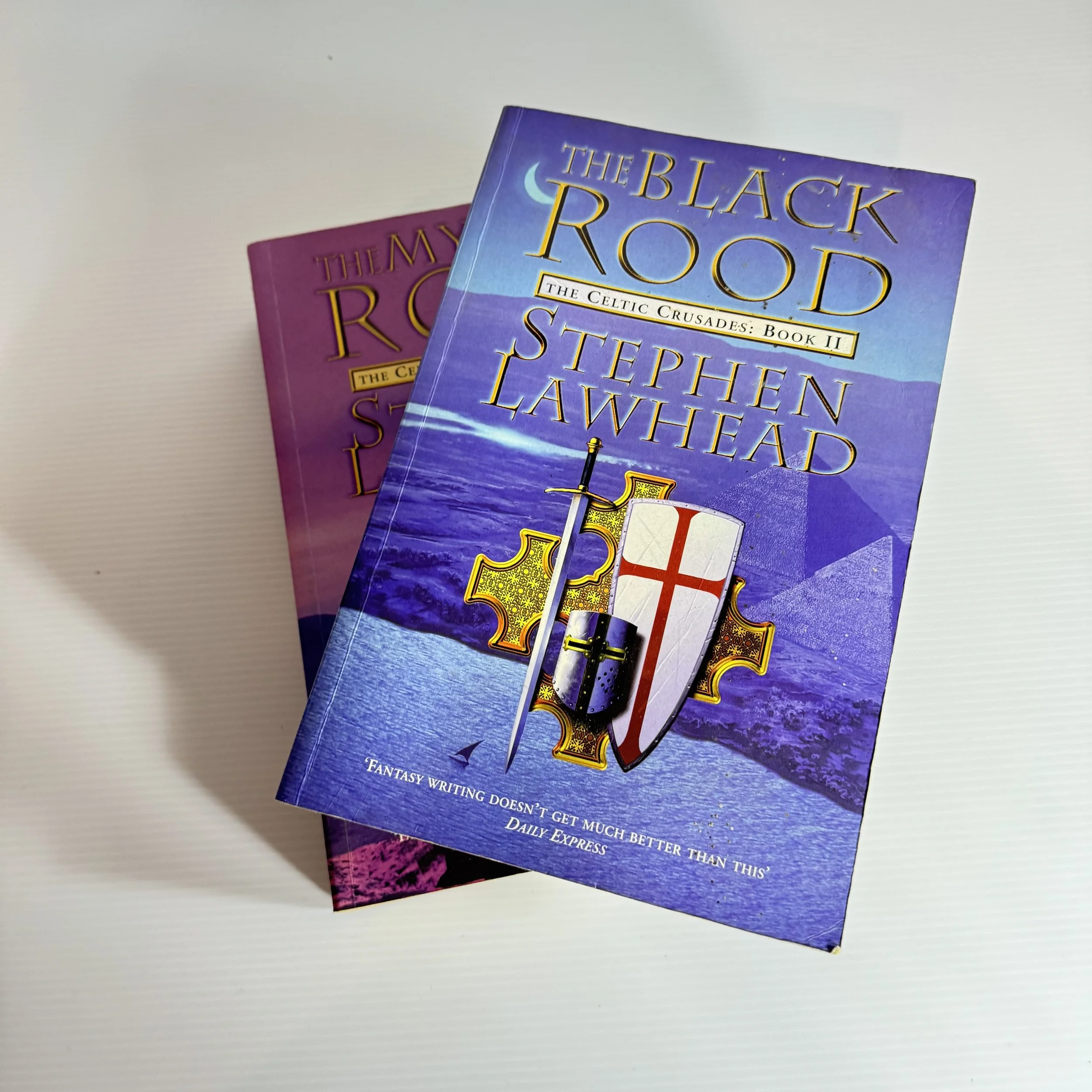 Stephen Lawhead Book Bundle x 2 Books : The Celtic Crusades: Book II The Black Rood & Book III The Mystic Rose (335)