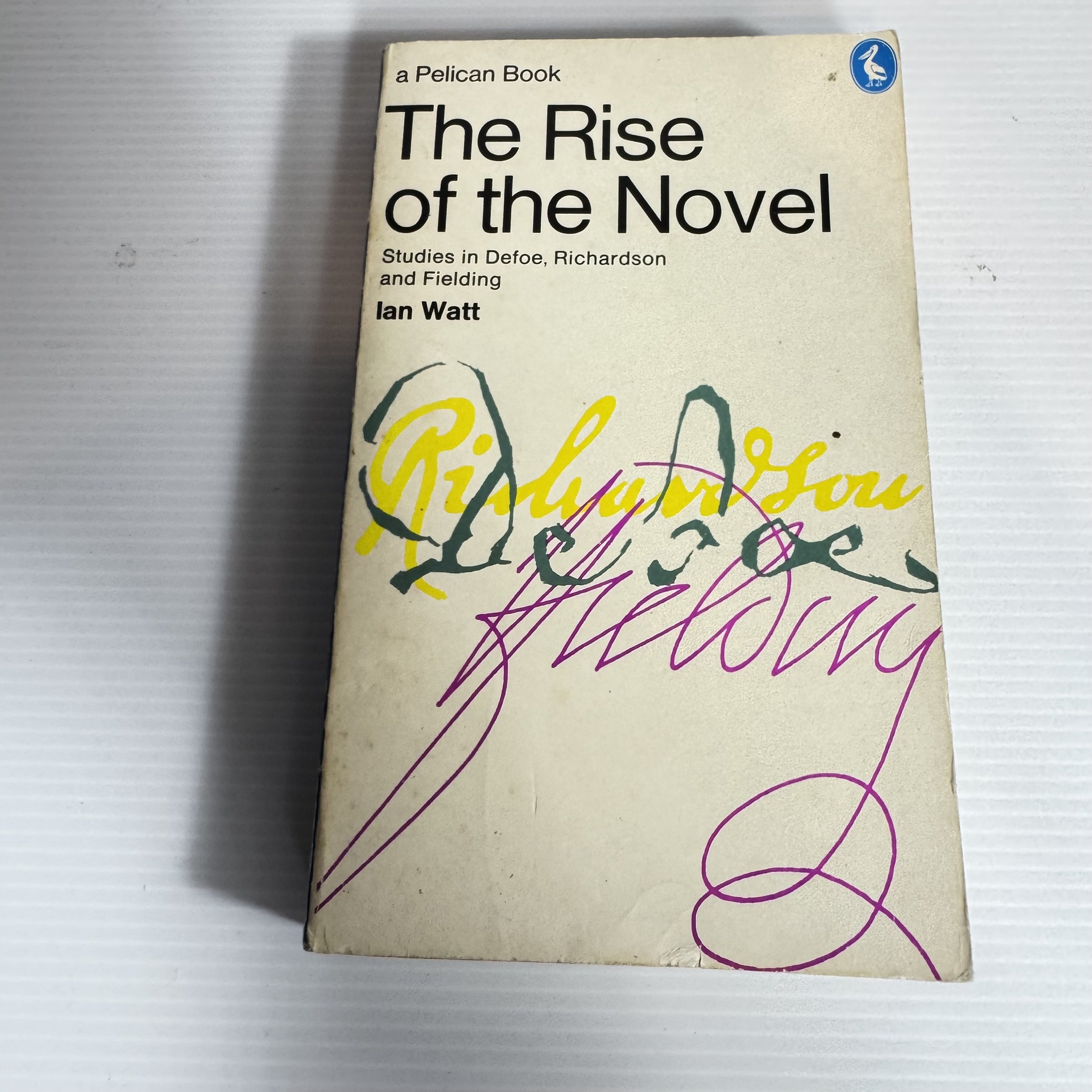 The Rise of the Novel : Studies in Defoe, Richardson and Fielding - Ian Watt (Vintage 1981)