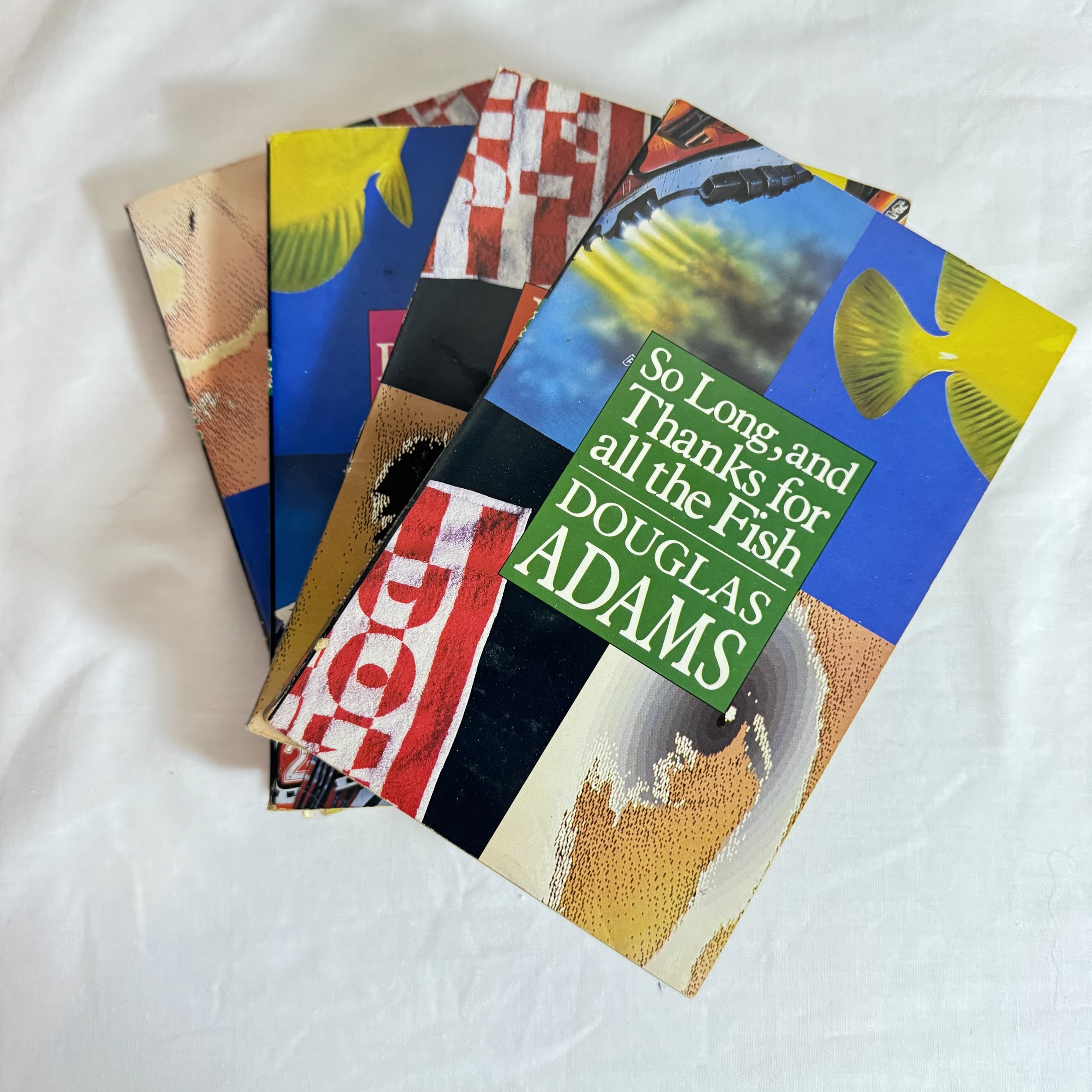 Douglas Adams Trilogy of Four Book Bundle x 4 The Hitch Hikers Guide To The Galaxy