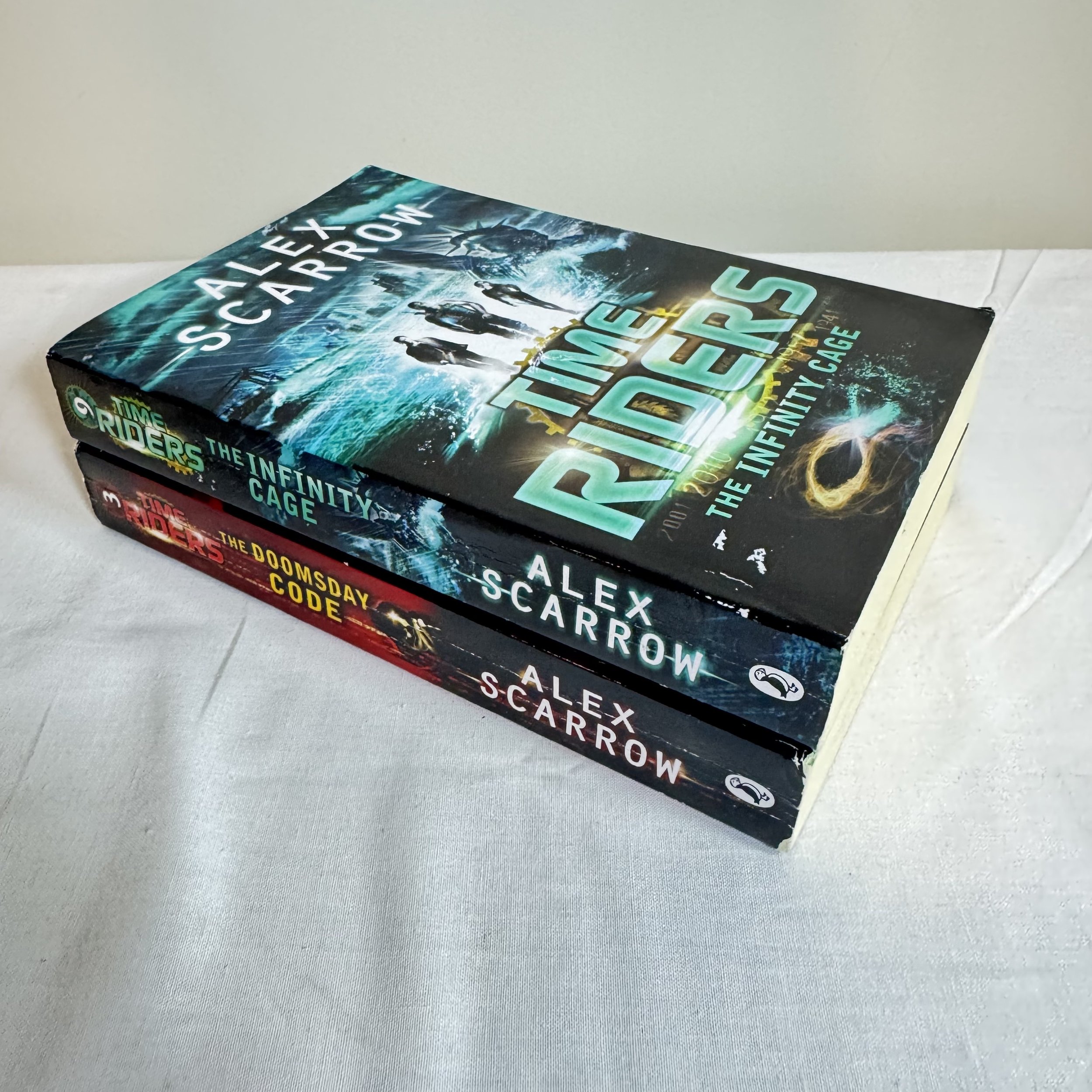 Time Riders : The Infinity Cage & The Doomsday Code - Alex Scarrow 2 x Book Bundle