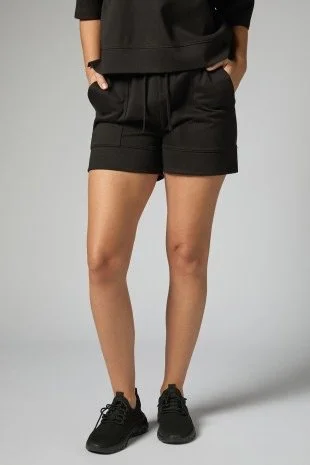 Essential Black Cotton Shorts