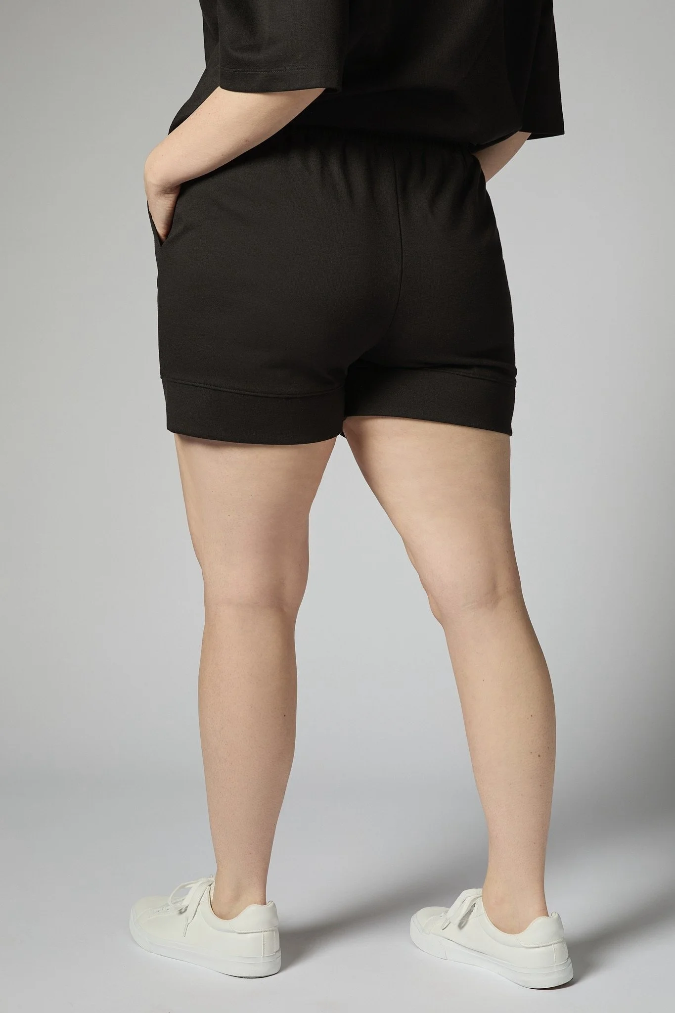 Essential Black Cotton Shorts