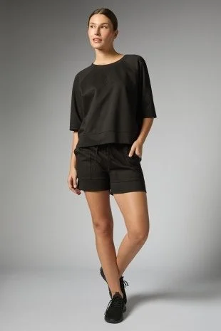 Essential Black Cotton Shorts