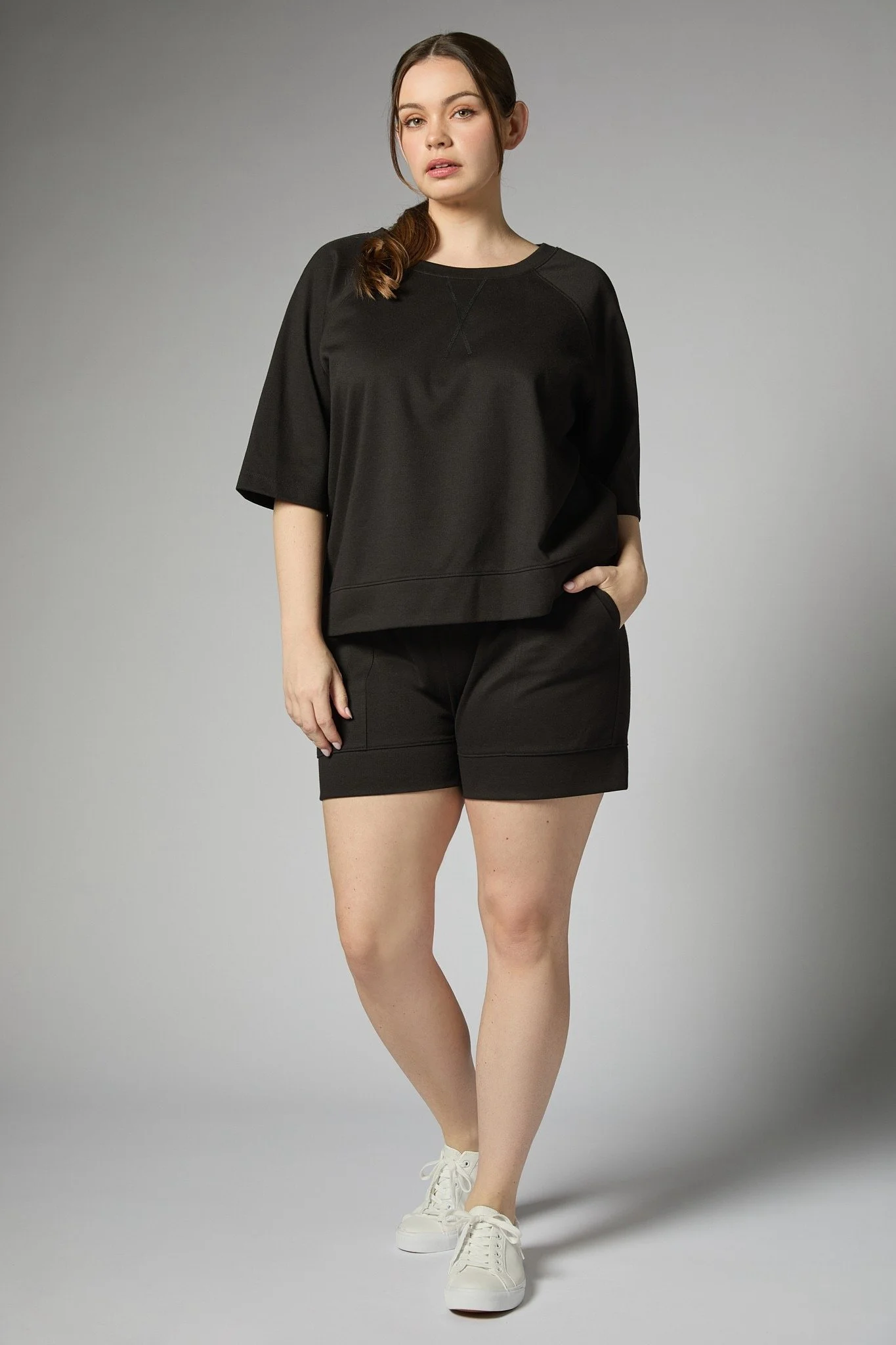 Essential Black Cotton Shorts