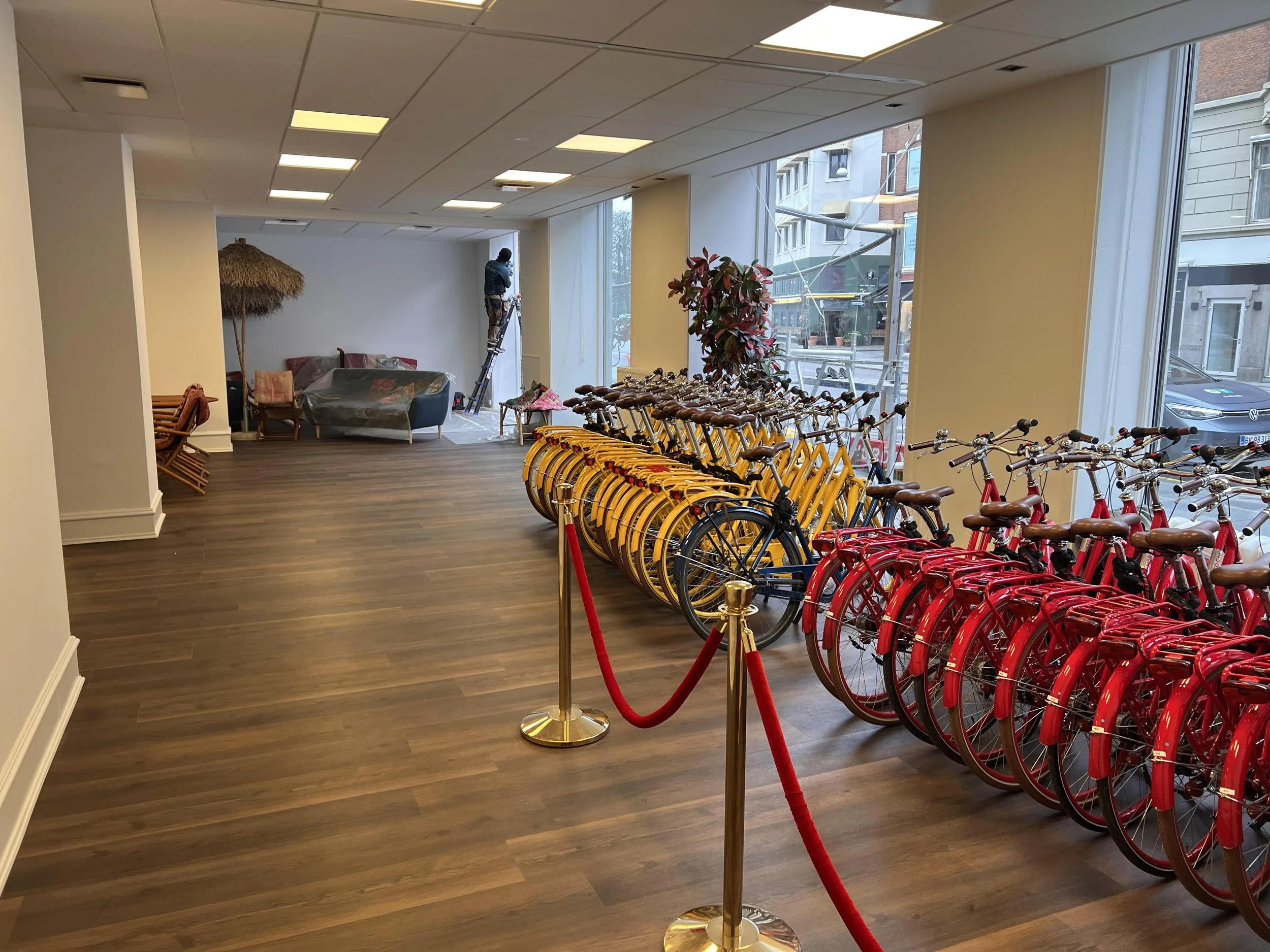 Indretning af butik til cykeludlejning i Kbh.