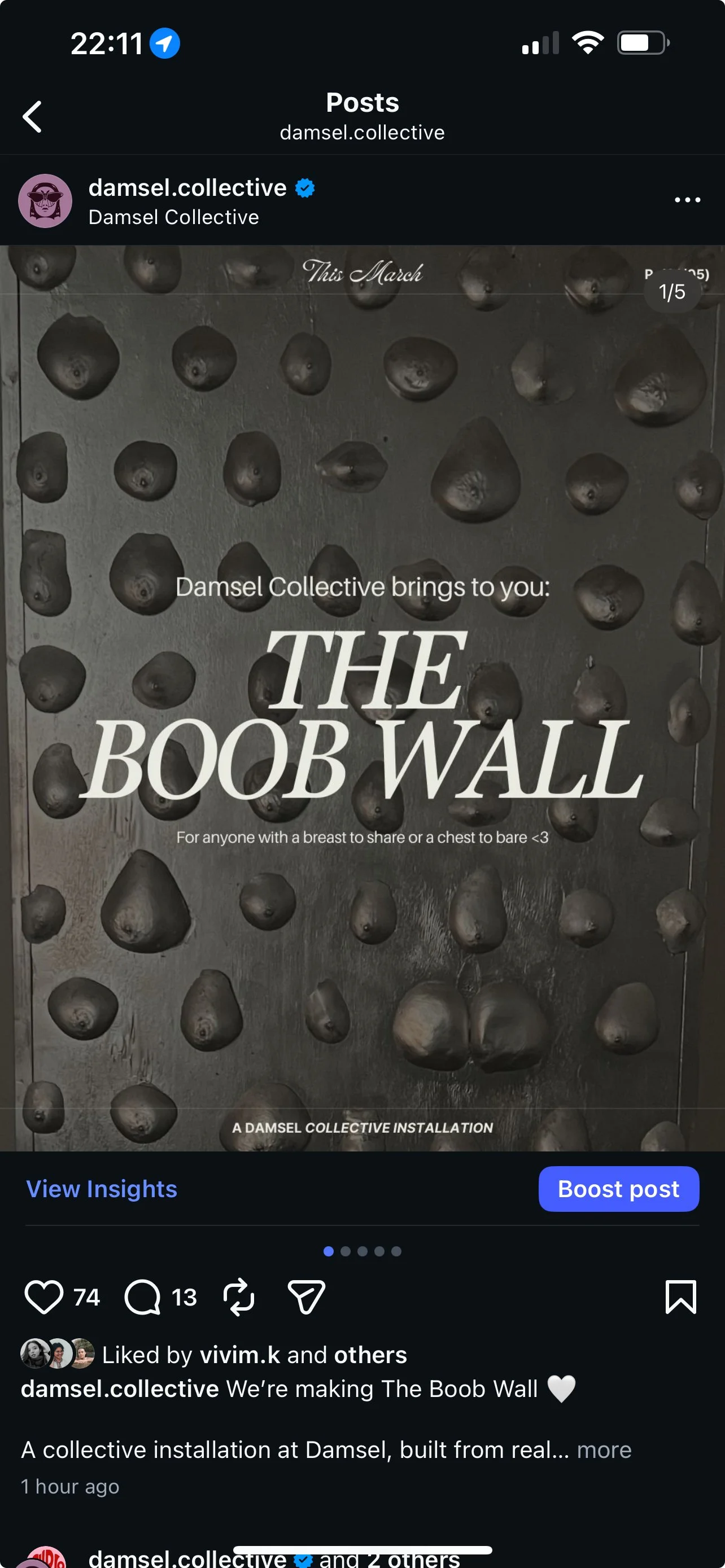  The B00B wall - A collective casting