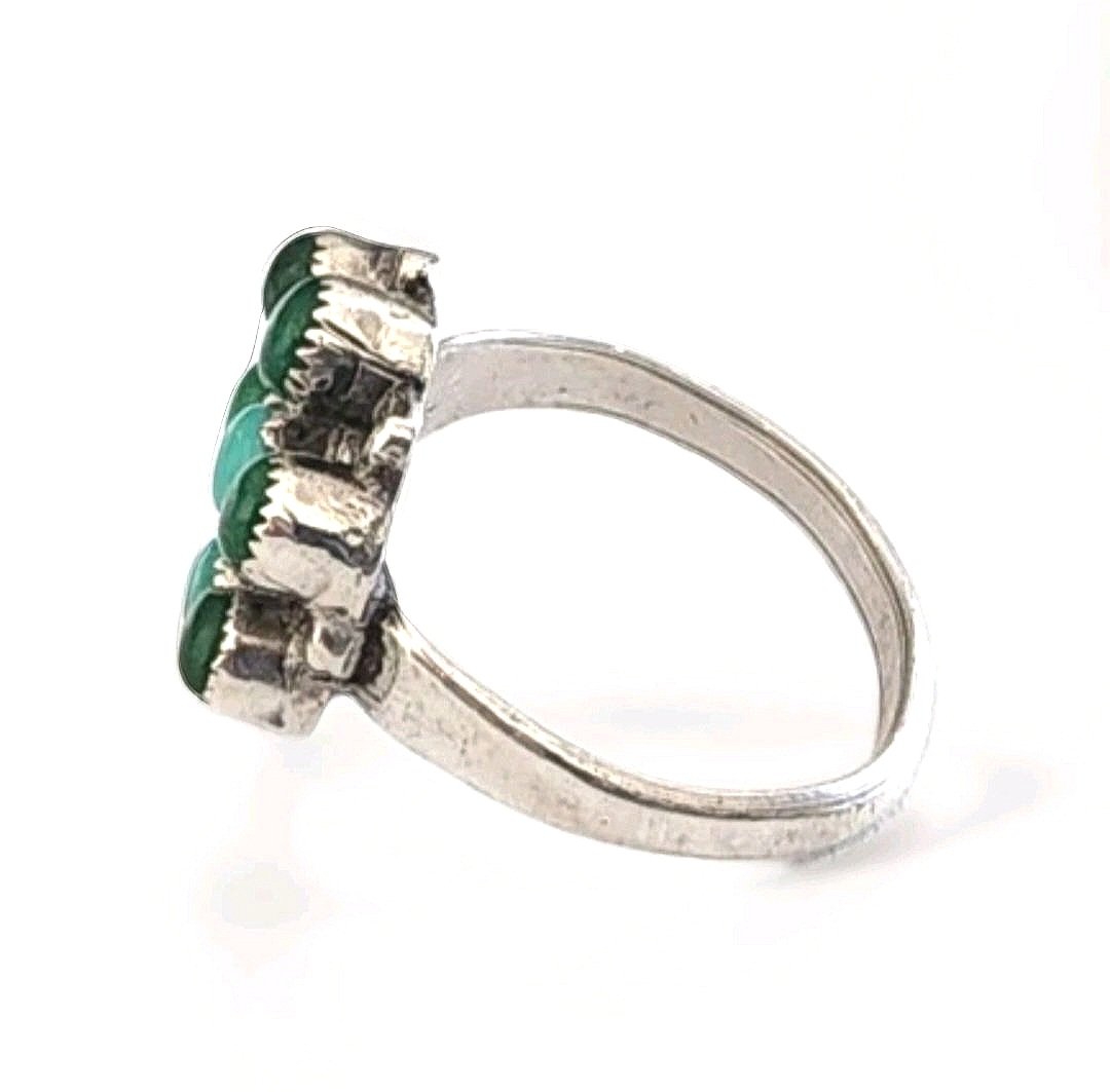 Vintage+Navajo+Petit+Point+Sterling+Silver+Snake-eye+Turquoise+Ring+Sz+6.5+_+6..jpg